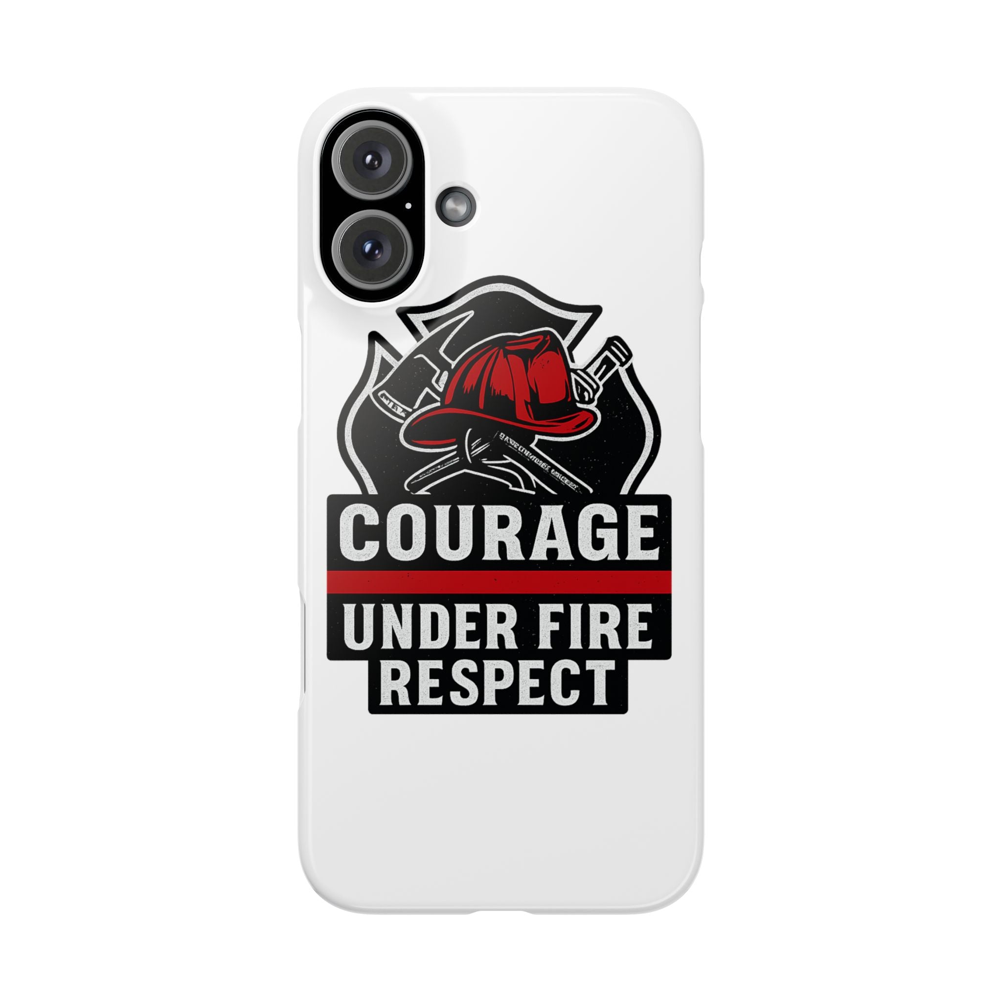 Firefighter Phone Case Courage Under Fire Respect First Responder Gift Thin Red Line Maltese Cross Fire Helmet Hero Support