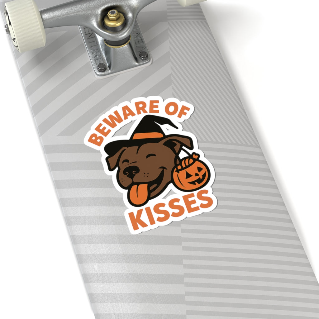 Beware of Kisses Pitbull Halloween Sticker Pack