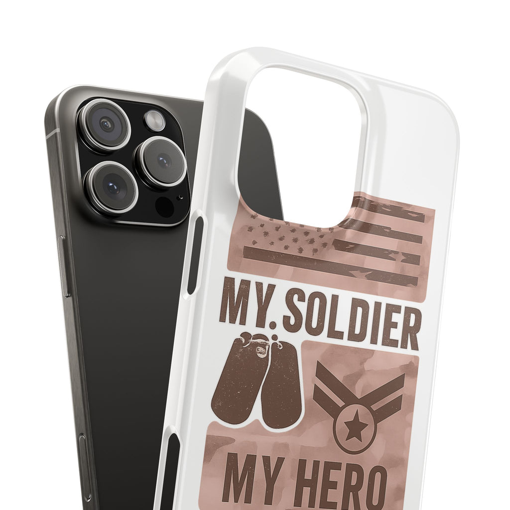 Military Girlfriend Phone Case Rose Gold Camouflage My Soldier My Hero Gift for Army Navy Air Force Girlfriend