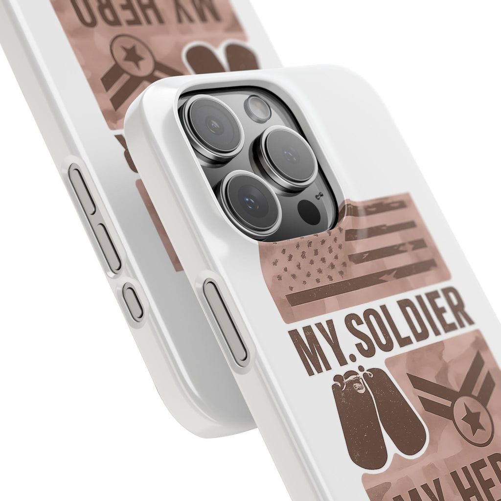 Military Girlfriend Phone Case Rose Gold Camouflage My Soldier My Hero Gift for Army Navy Air Force Girlfriend