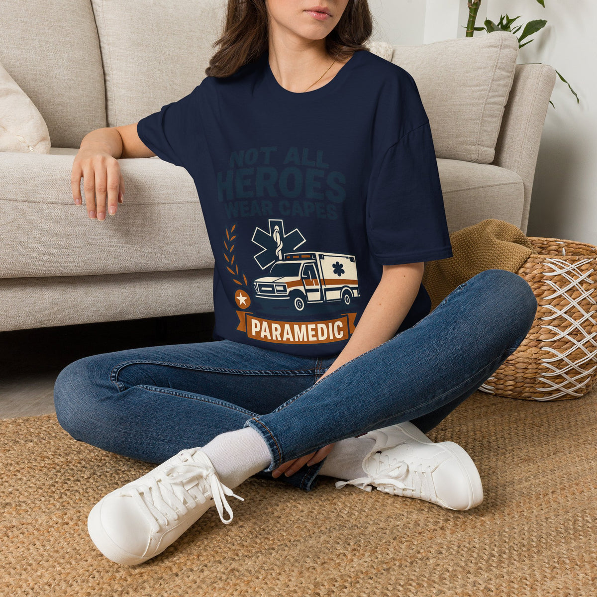 Not All Heroes Wear Capes Paramedic Shirt, EMS Appreciation Gift, Star of Life EMT Tshirt, Ambulance Driver Hero Shirt