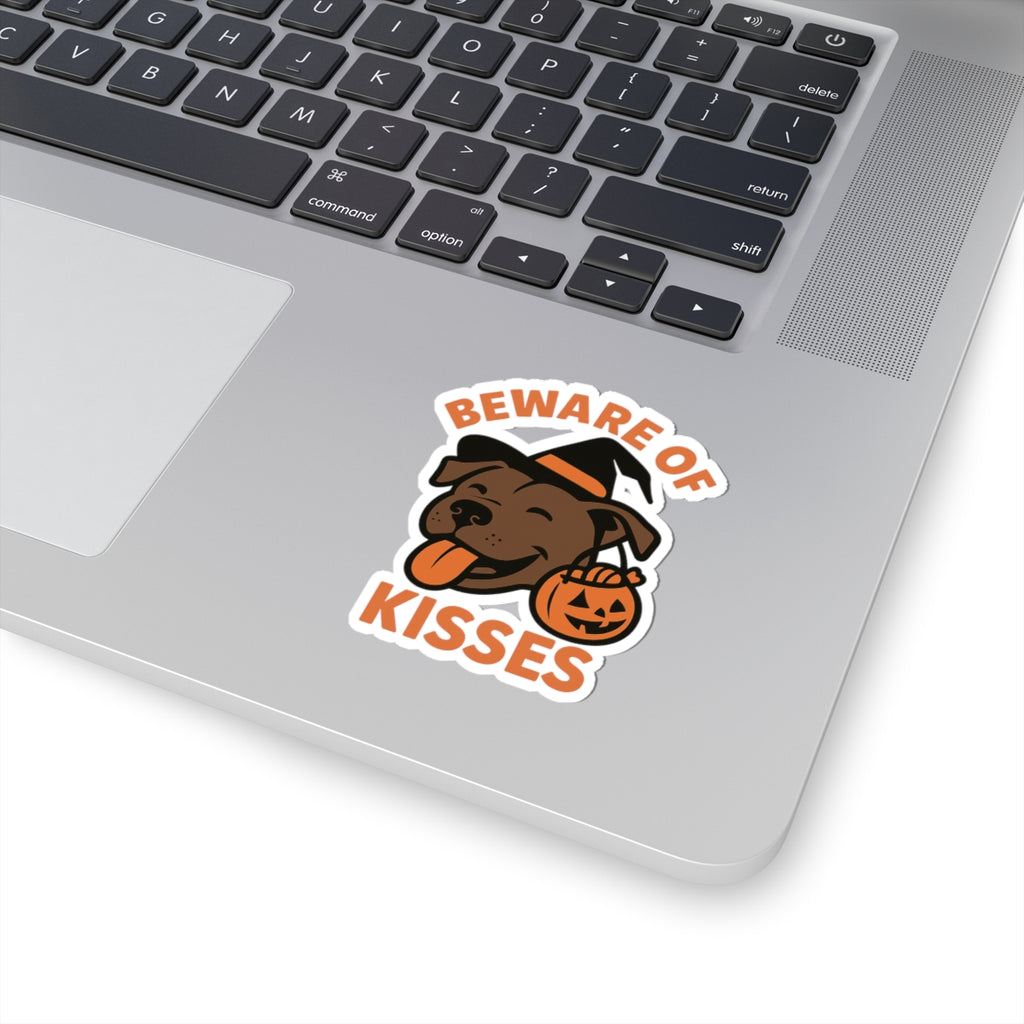 Beware of Kisses Pitbull Halloween Sticker Pack