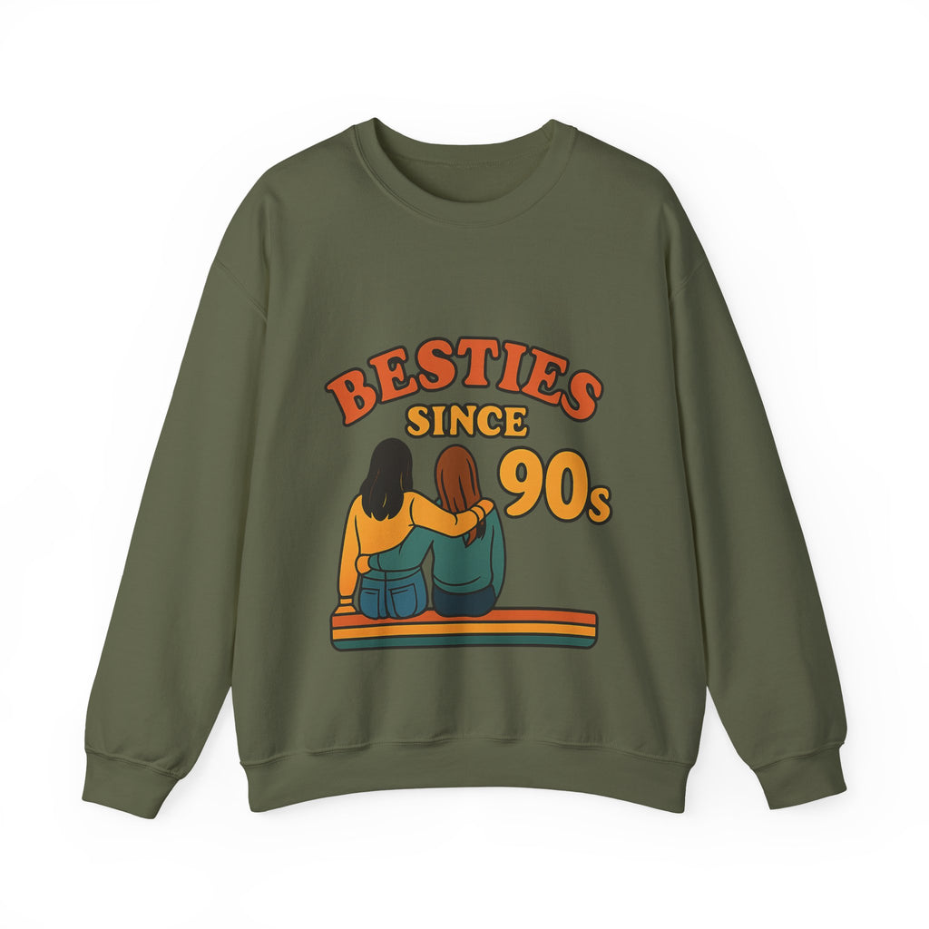 Besties Since Retro Years Sweatshirt 90s Nostalgia Best Friend Gift Friendship Anniversary Vintage Aesthetic Crewneck
