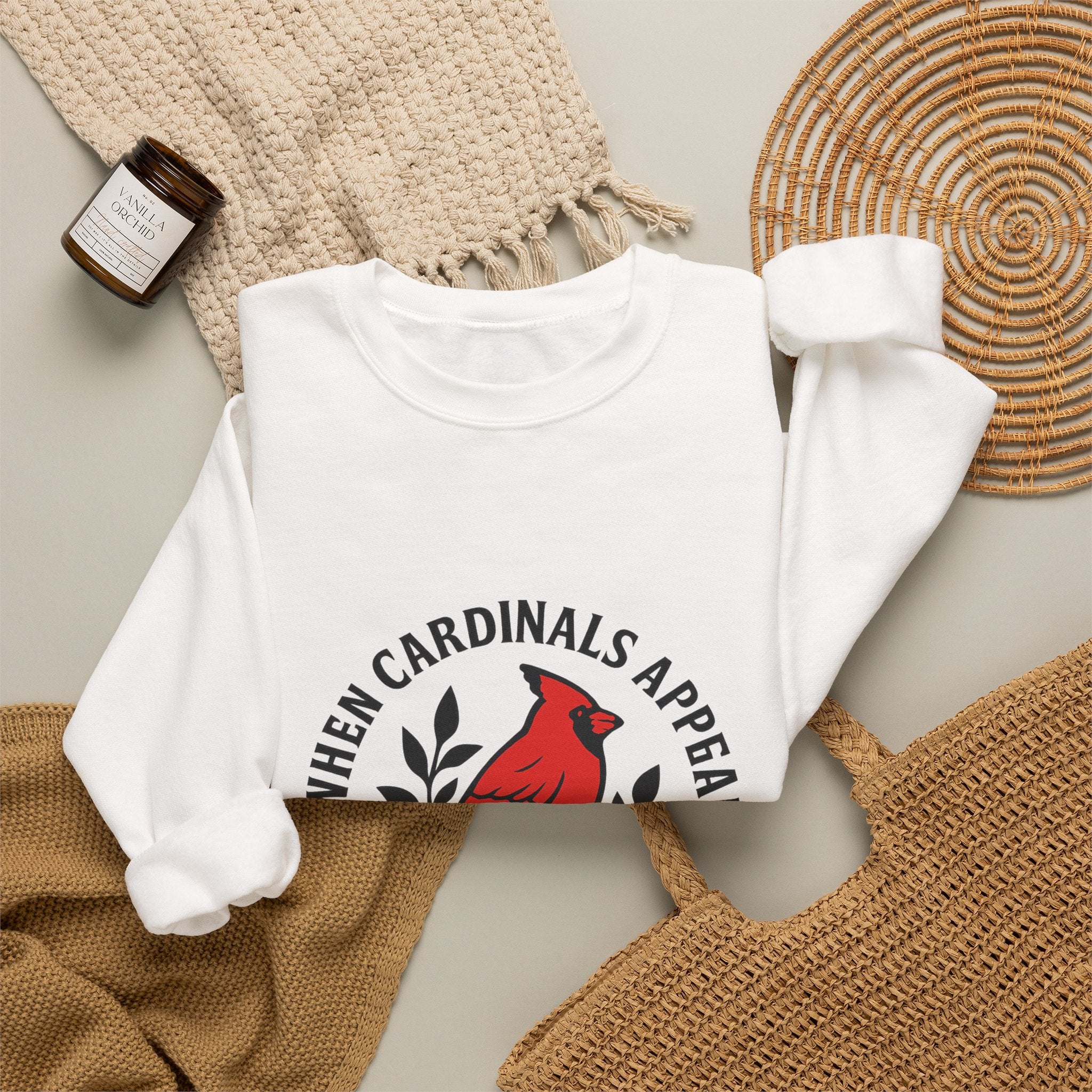 Cardinal Memorial Sweatshirt When Cardinals Appear Loved Ones Are Near Grief Gift Loss of Loved One Remembrance Sympathy Comfort