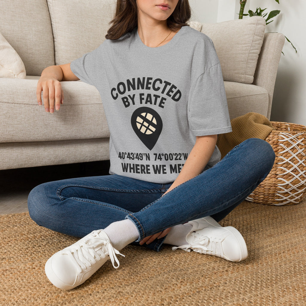 Best Friend Coordinates Shirt | Matching BFF Tees Where We Met | Friendship Day Gift | Connected By Fate | Personalized Location