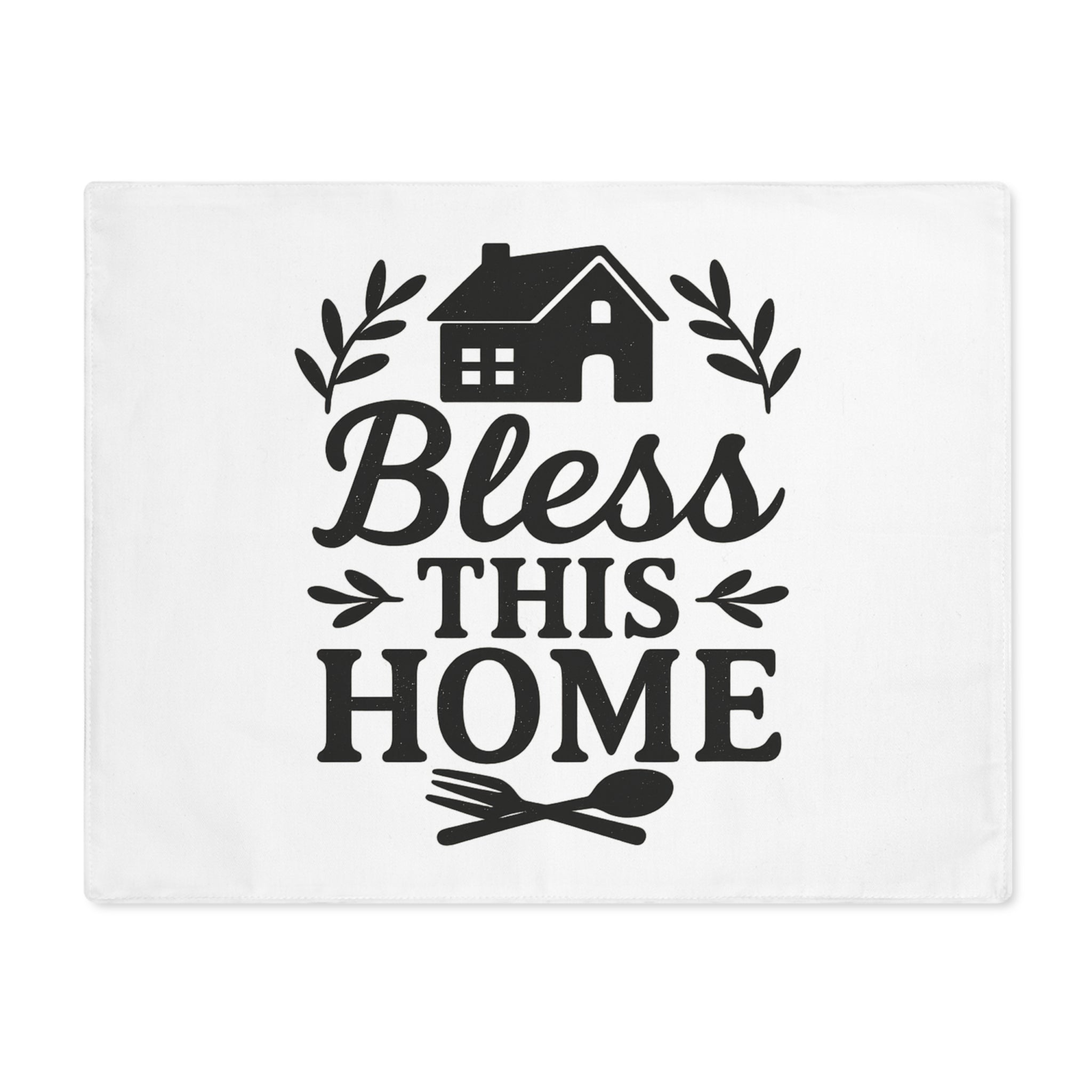 Farmhouse Kitchen Placemat Bless This Home Rustic Dining Table Decor Cottage Core Table Mat Faith Gift for Mom Housewarming