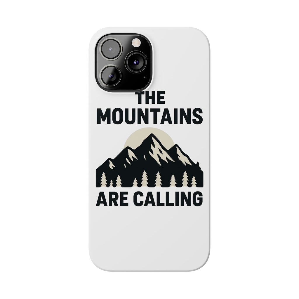 Mountains Are Calling Phone Case, Minimalist Mountain Range Silhouette, Nature Lover Gift, Hiker Adventure Outdoor Enthusiast