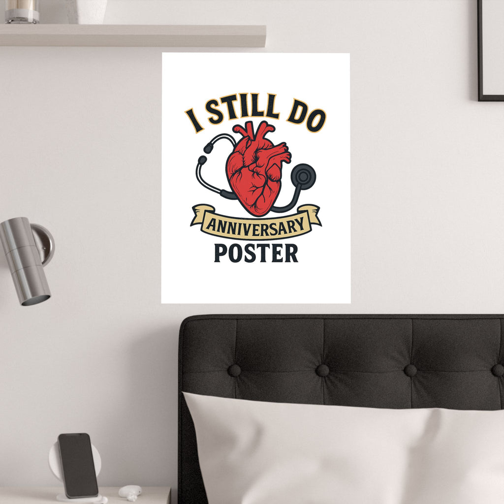 I Still Do Anniversary Poster Medical Nurse Doctor Gift, Healthcare Couples Wall Art, Vintage Heart Wedding Print, Nurses Week Gift