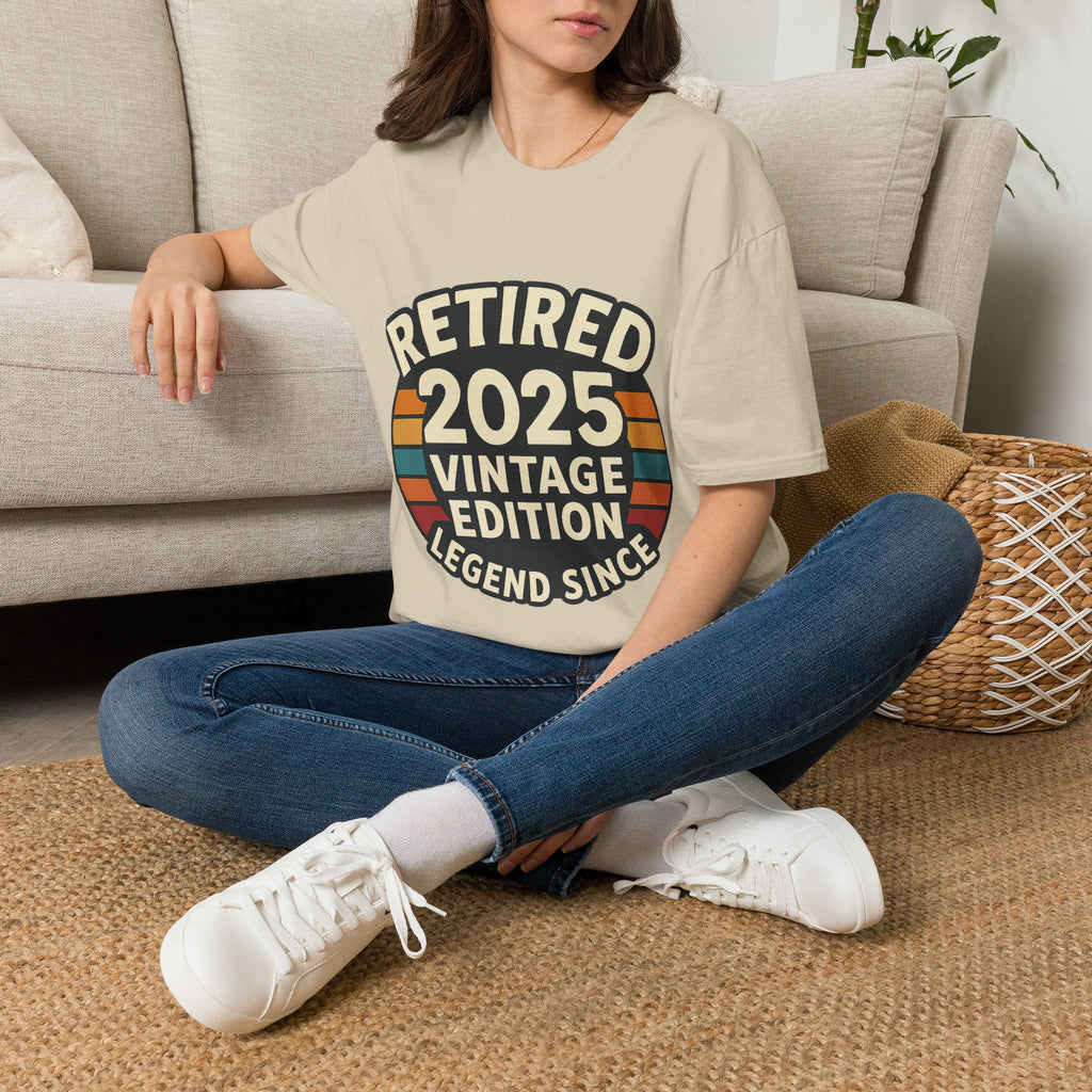 Retired 2025 Vintage Edition T-Shirt, Retirement Gift for Coworker Dad Grandpa, Funny Retirement Party Shirt, Legend Since 2025