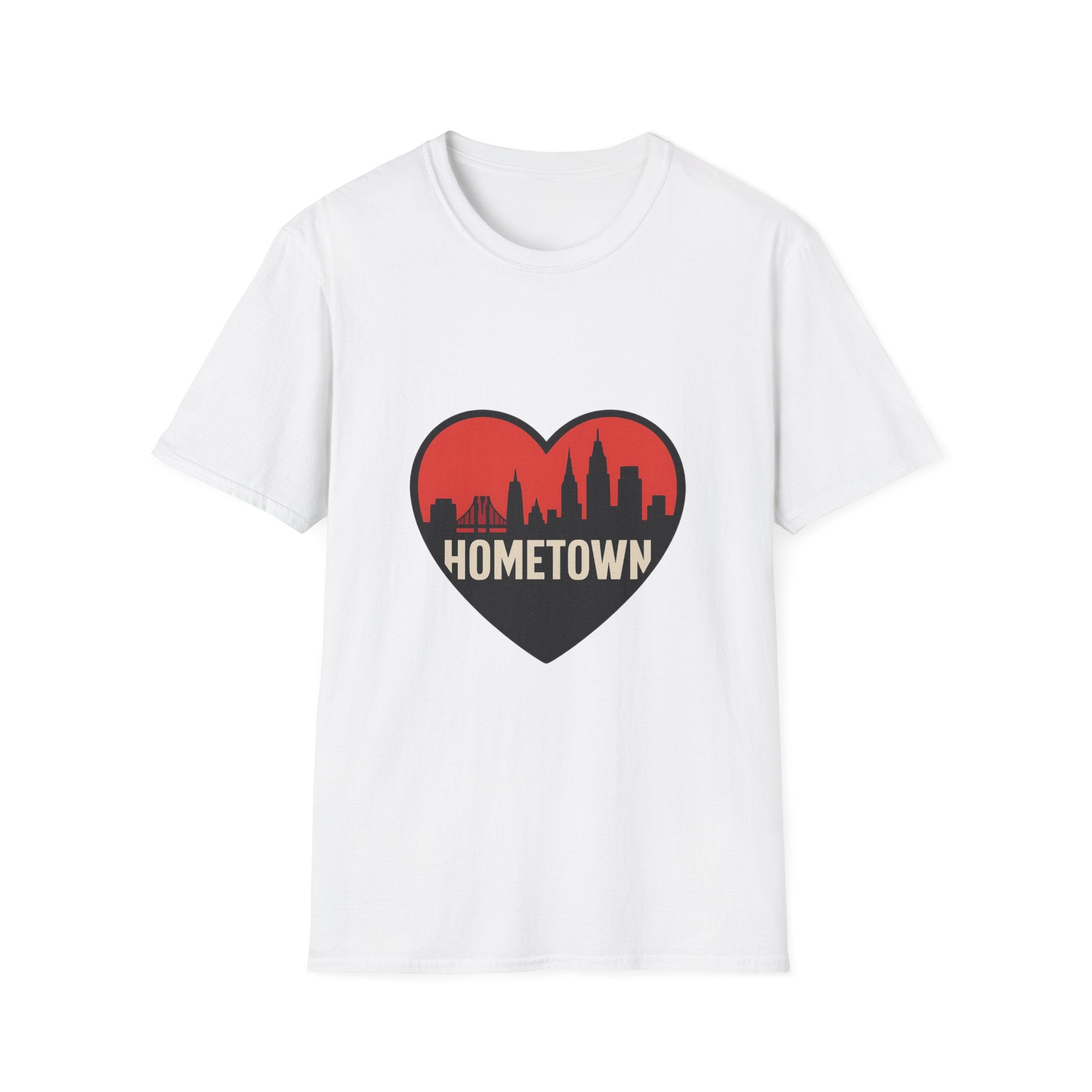City Skyline Heart T-Shirt | Hometown Pride Tee | Urban City Lover Gift | NYC LA Chicago Shirt | Travel Souvenir Graphic Tee