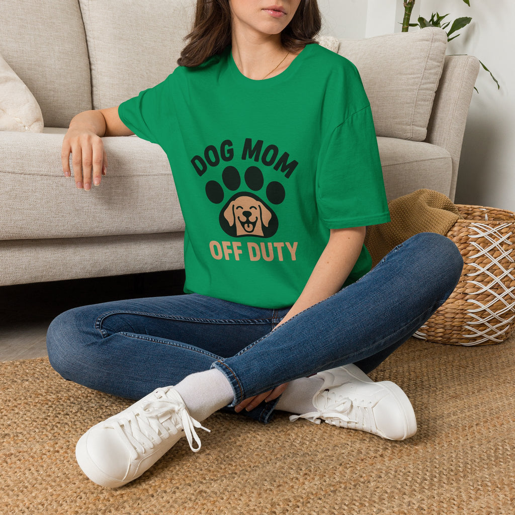 Dog Mom Off Duty Shirt, Dog Lover Gift, Paw Print T-Shirt, Dog Mom Tee, Funny Dog Owner Shirt, Dog Mama Clothing, Pet Parent