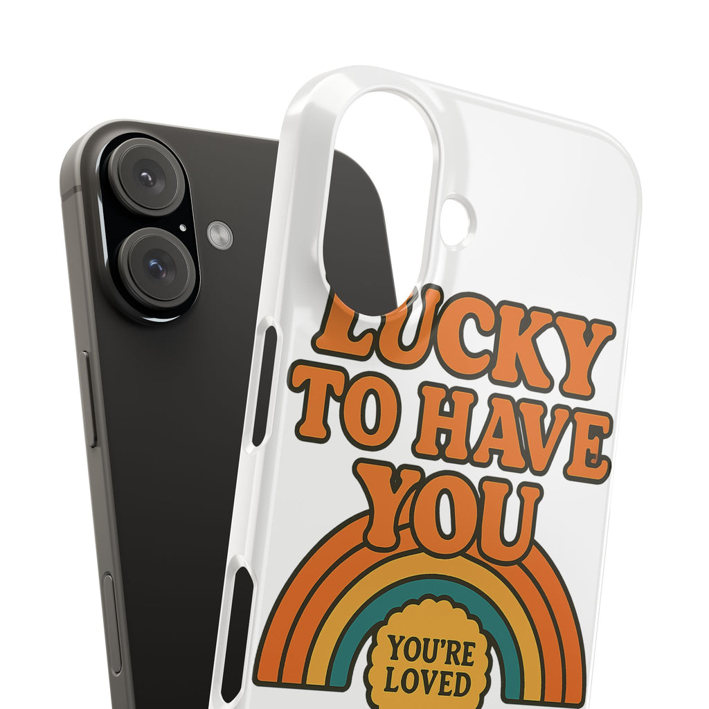 Lucky To Have You Phone Case Friendship Gift Best Friend Galentines Day Retro 70s Rainbow Vintage Appreciation Bestie Squad