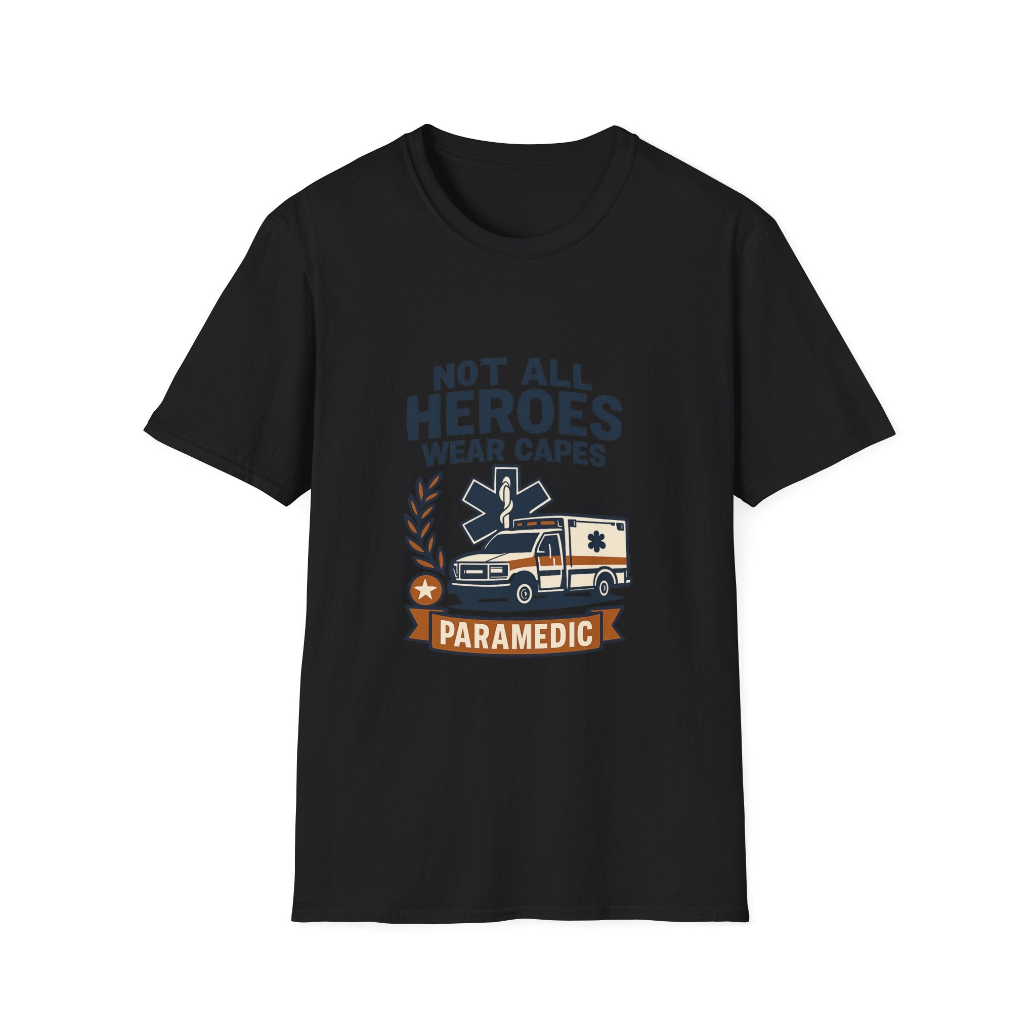 Not All Heroes Wear Capes Paramedic Shirt, EMS Appreciation Gift, Star of Life EMT Tshirt, Ambulance Driver Hero Shirt