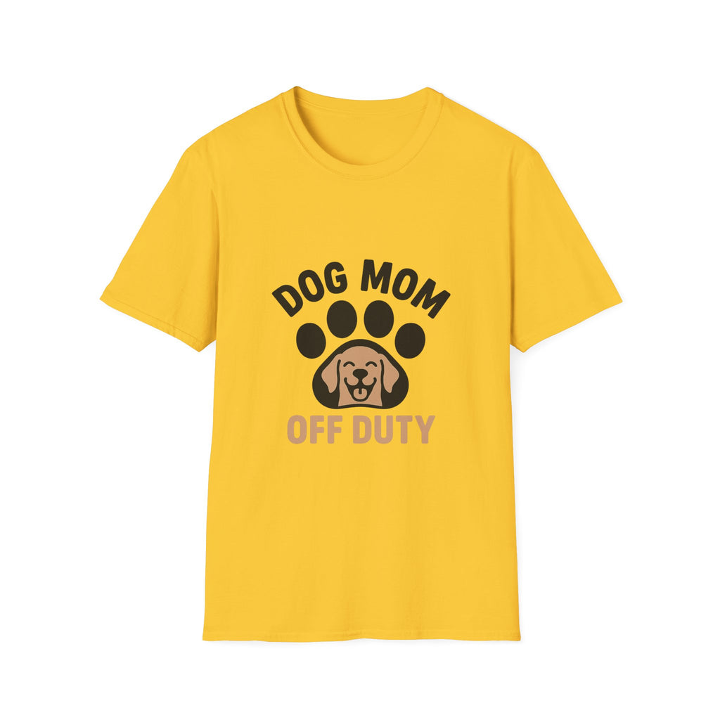Dog Mom Off Duty Shirt, Dog Lover Gift, Paw Print T-Shirt, Dog Mom Tee, Funny Dog Owner Shirt, Dog Mama Clothing, Pet Parent