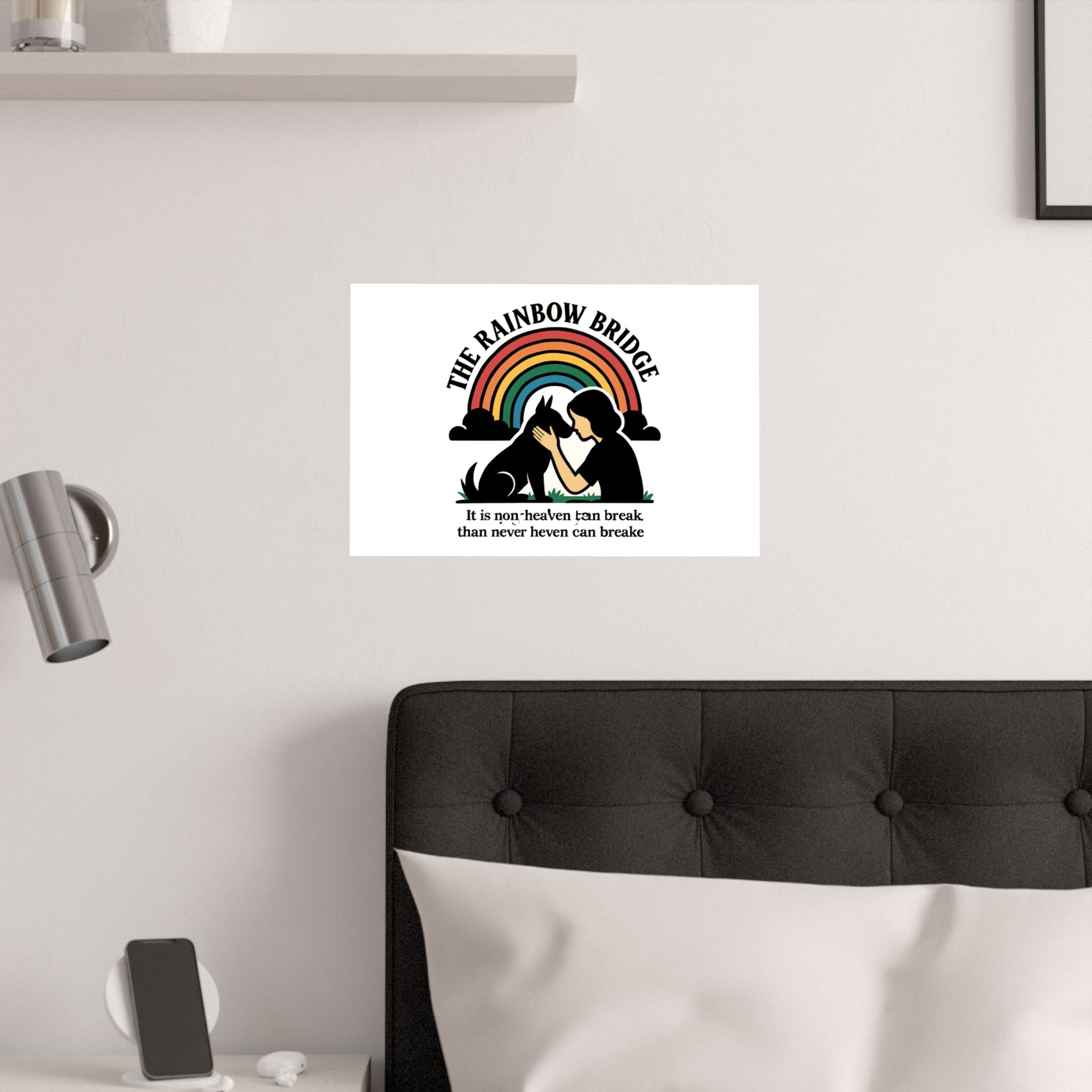 Rainbow Bridge Pet Memorial Print, Pet Loss Sympathy Gift, Dog Cat Memorial Wall Art, Pet Remembrance Poem, Grieving Pet Owner Gift