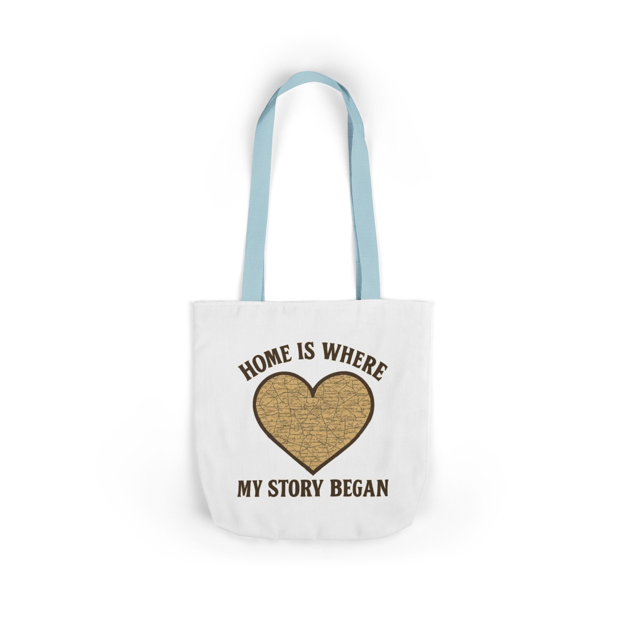 Home Is Where My Story Began Tote Bag Vintage Map Hometown Gift Moving Away Graduation Nostalgia Roots Pride Canvas Bag