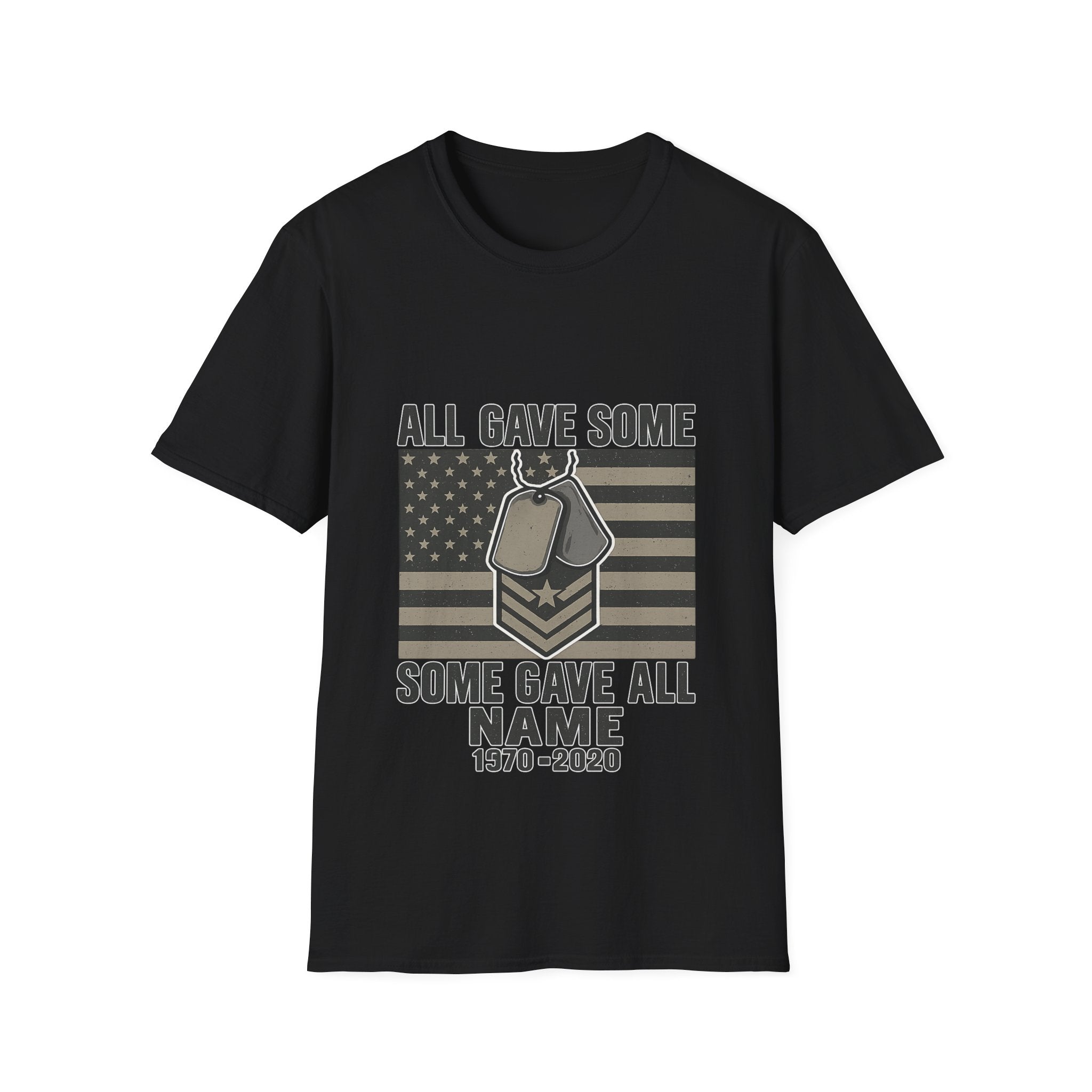 Custom Veteran Shirt | All Gave Some Some Gave All | Personalized Veterans Day Gift | Military Family Pride Tshirt with Name & Dates