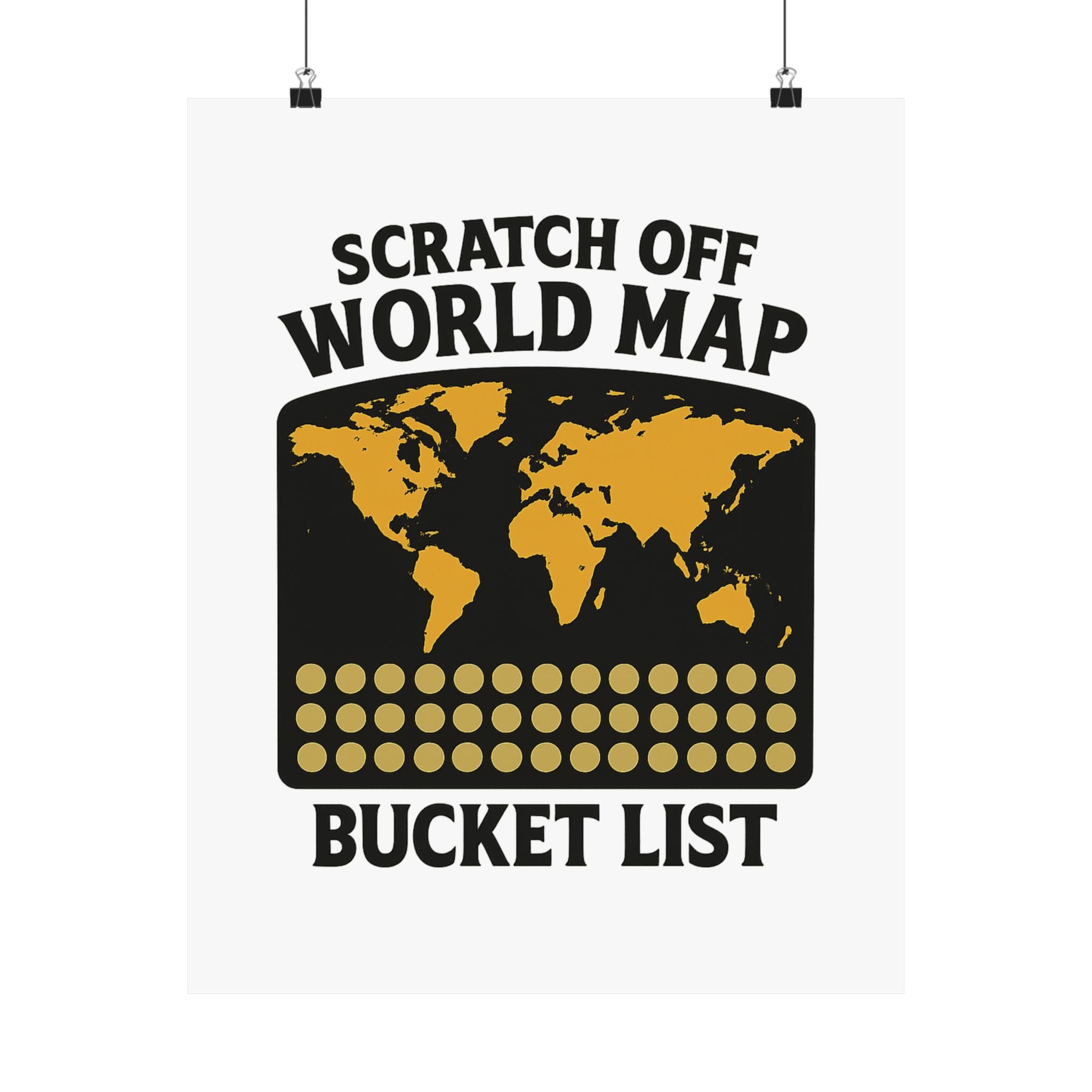 Scratch Off World Map Bucket List Poster Travel Tracker Gift Adventure Wall Art Wanderlust Decor Journey Milestone Chart