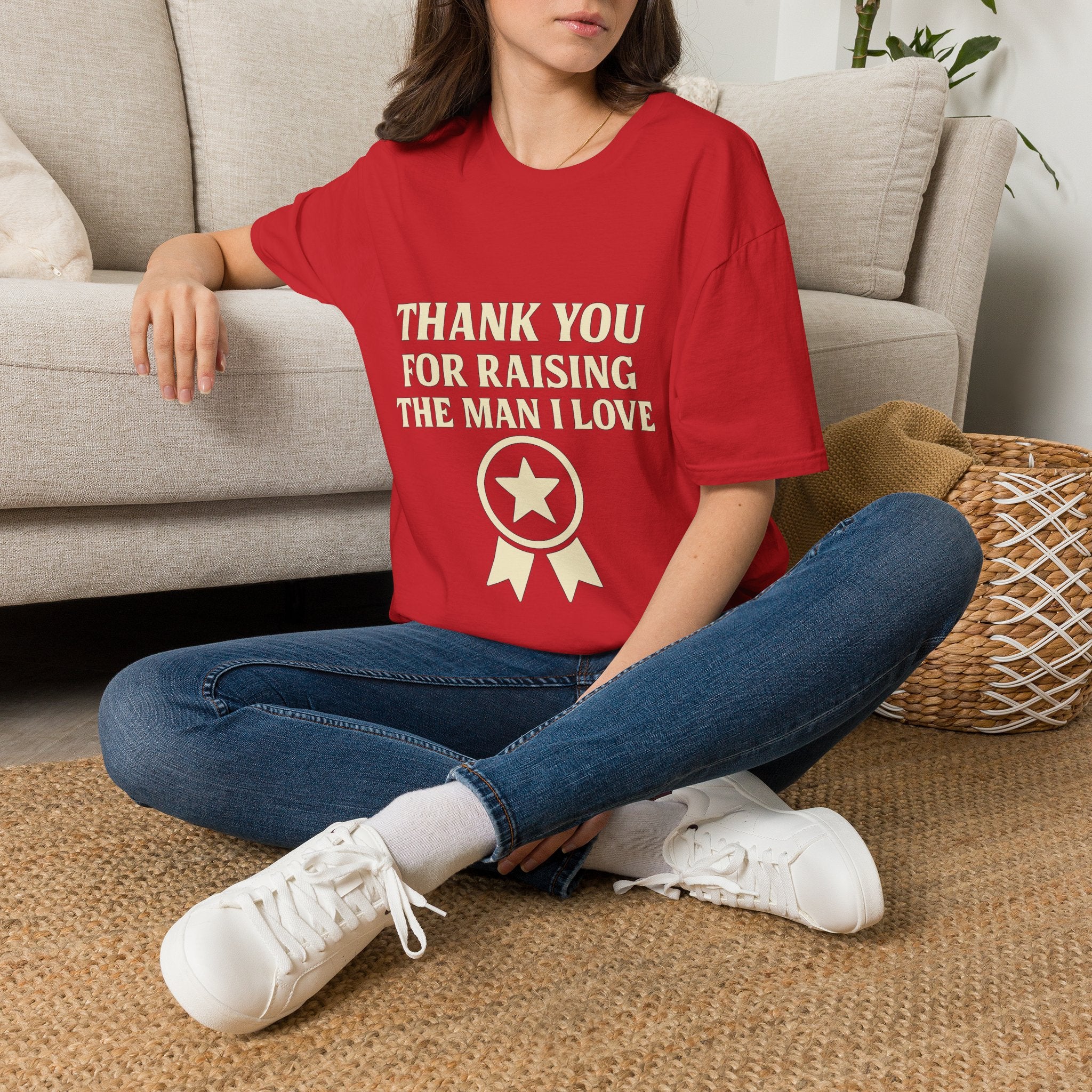 Thank You For Raising The Man I Love Shirt, Mother In Law Gift, Mothers Day Gift From Daughter In Law, MIL Appreciation Tee