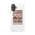 Military Girlfriend Phone Case Rose Gold Camouflage My Soldier My Hero Gift for Army Navy Air Force Girlfriend