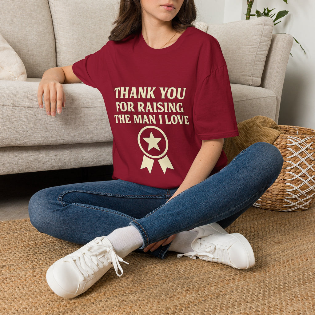 Thank You For Raising The Man I Love Shirt, Mother In Law Gift, Mothers Day Gift From Daughter In Law, MIL Appreciation Tee