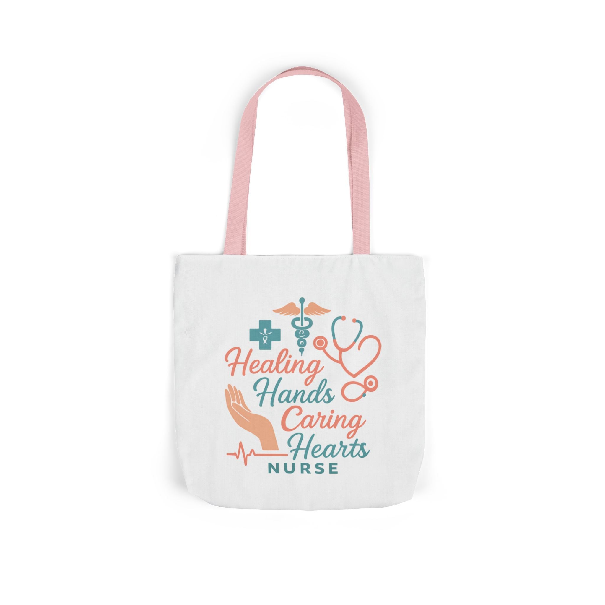 Nurse Appreciation Tote Bag Gift, Healing Hands Caring Hearts, Nurse Week Gift, Medical Tote Bag, RN Gift, Healthcare Worker