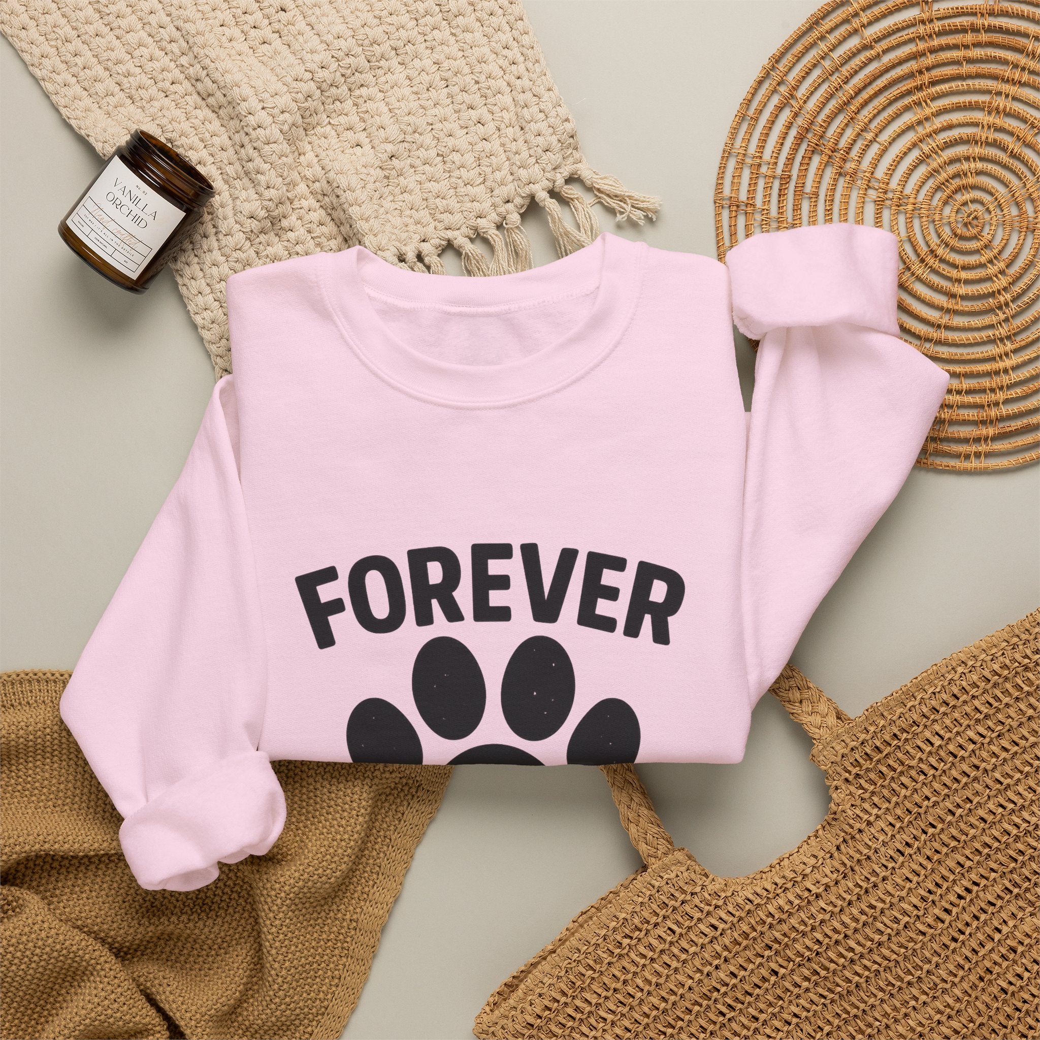 Pet Memorial Sweatshirt Forever in My Heart Paw Print Dog Cat Loss Remembrance Gift Sympathy Comfort Shirt Pet Loss Gift