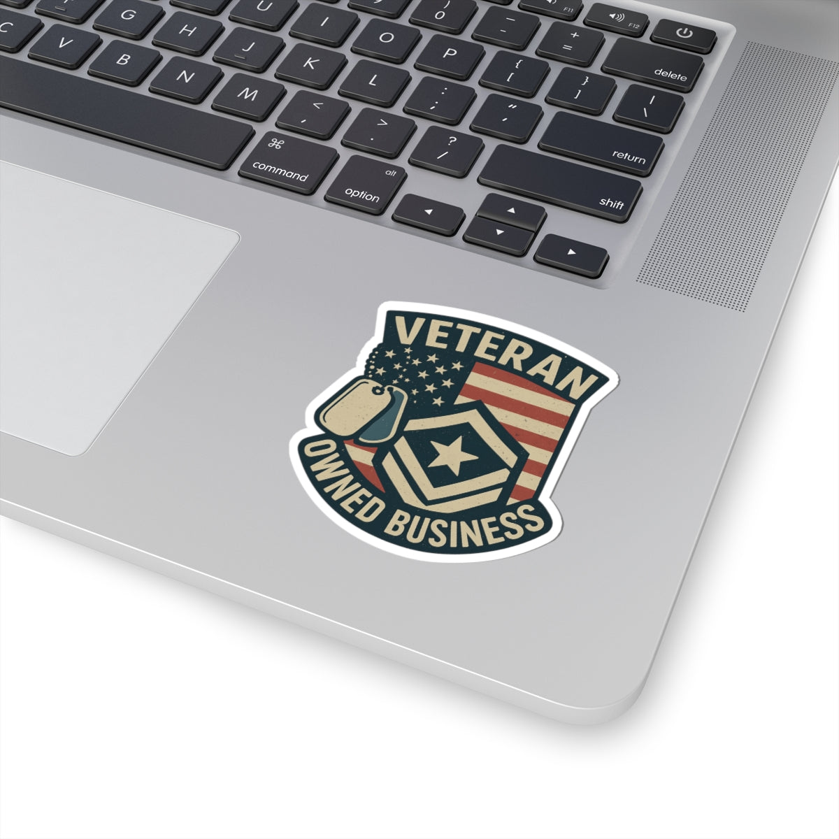 Veteran Owned Business Sticker, Support Veteran Business Decal, Military Owned Shop Badge, Patriotic Thank You Vet Small Business