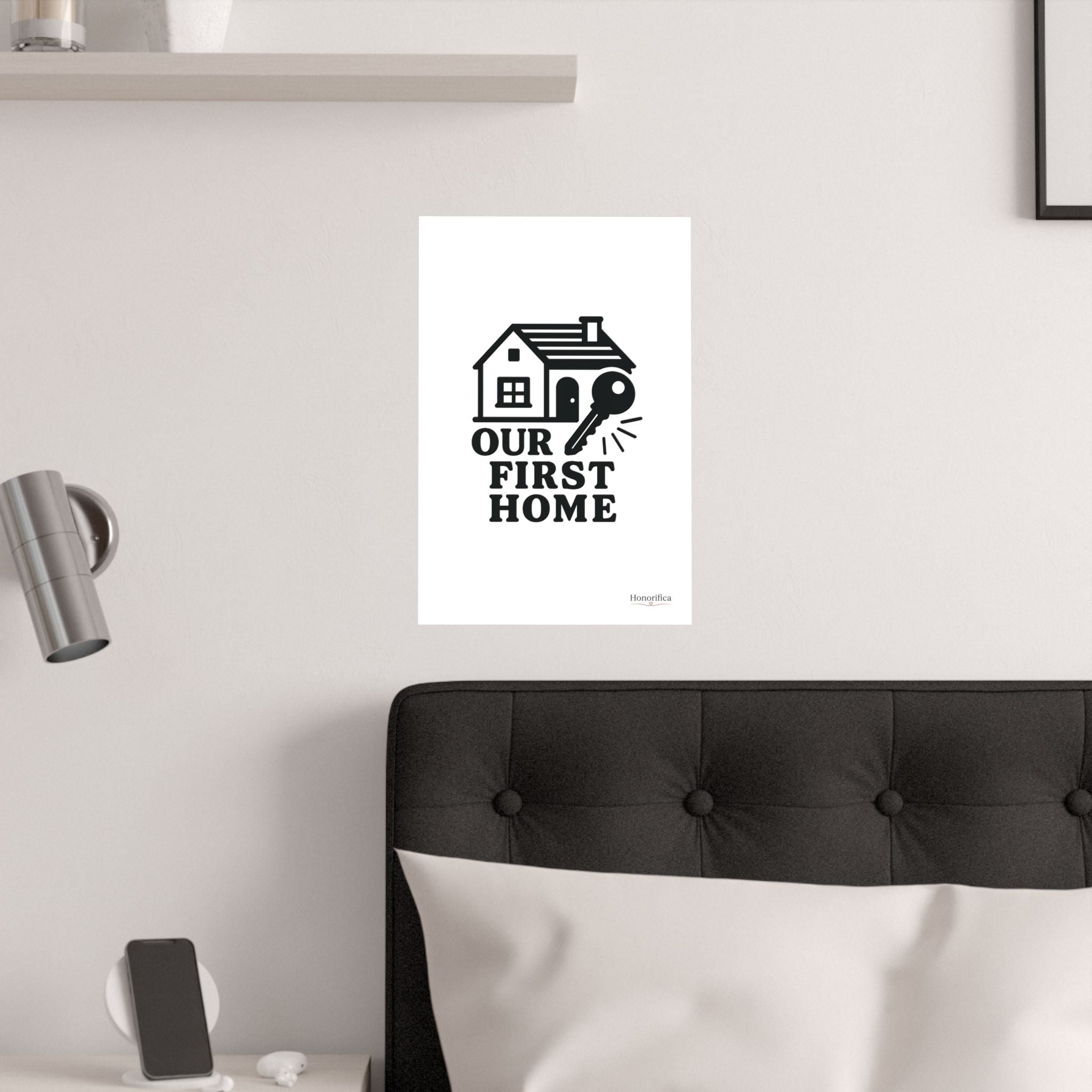 First Home Poster, Our First Home Gift, Housewarming Gift New Homeowner, First Time Home Buyer Gift, New House Decor Milestone