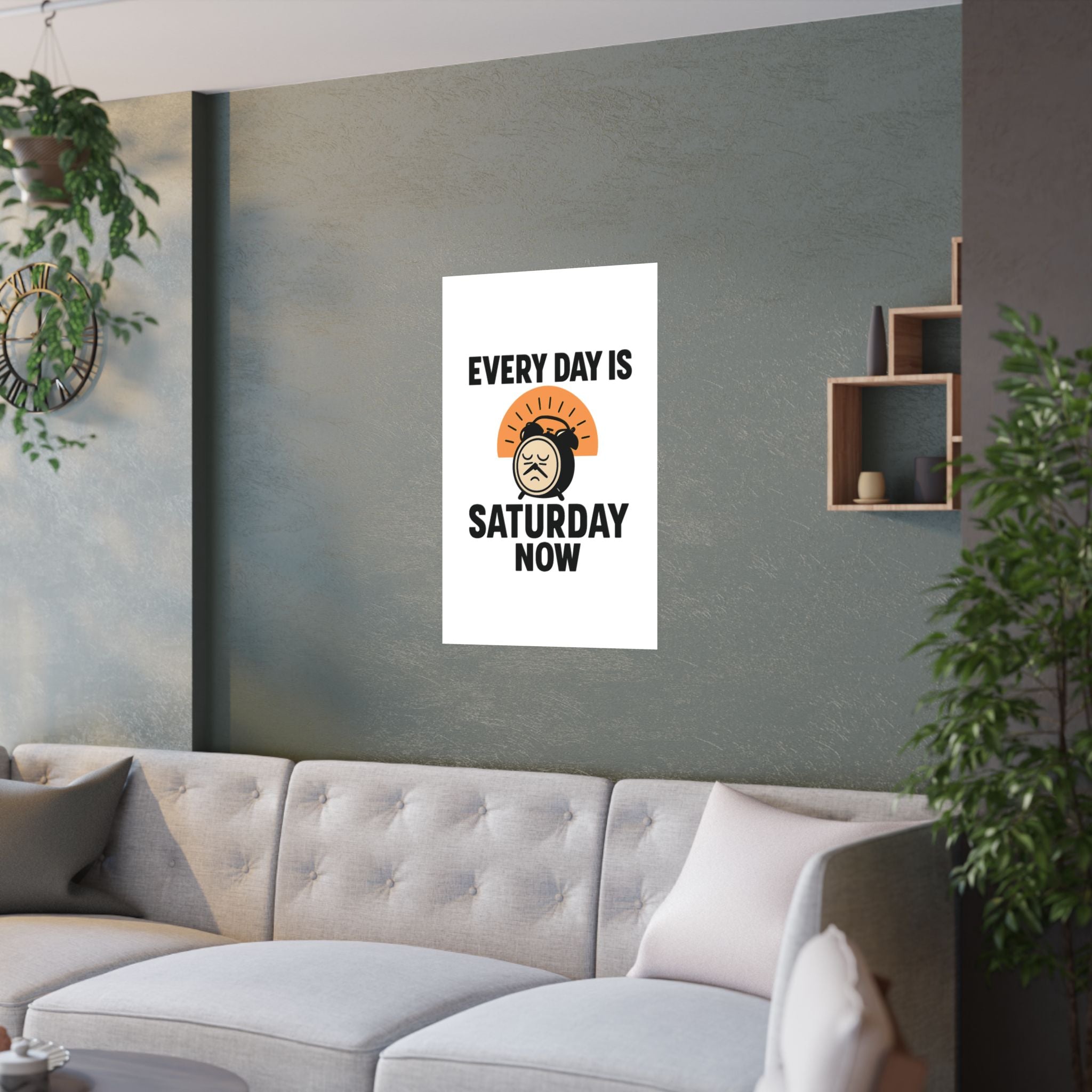 Retirement Gift Every Day is Saturday Now Poster, Funny Retirement Party Decor, Coworker Retirement Gift, Retirement Wall Art