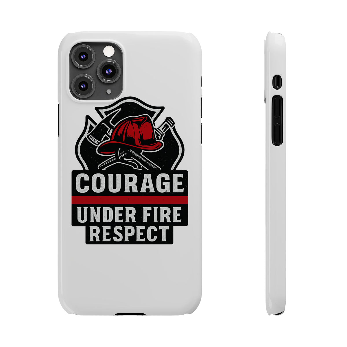 Firefighter Phone Case Courage Under Fire Respect First Responder Gift Thin Red Line Maltese Cross Fire Helmet Hero Support