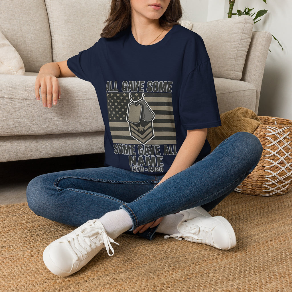 Custom Veteran Shirt | All Gave Some Some Gave All | Personalized Veterans Day Gift | Military Family Pride Tshirt with Name & Dates