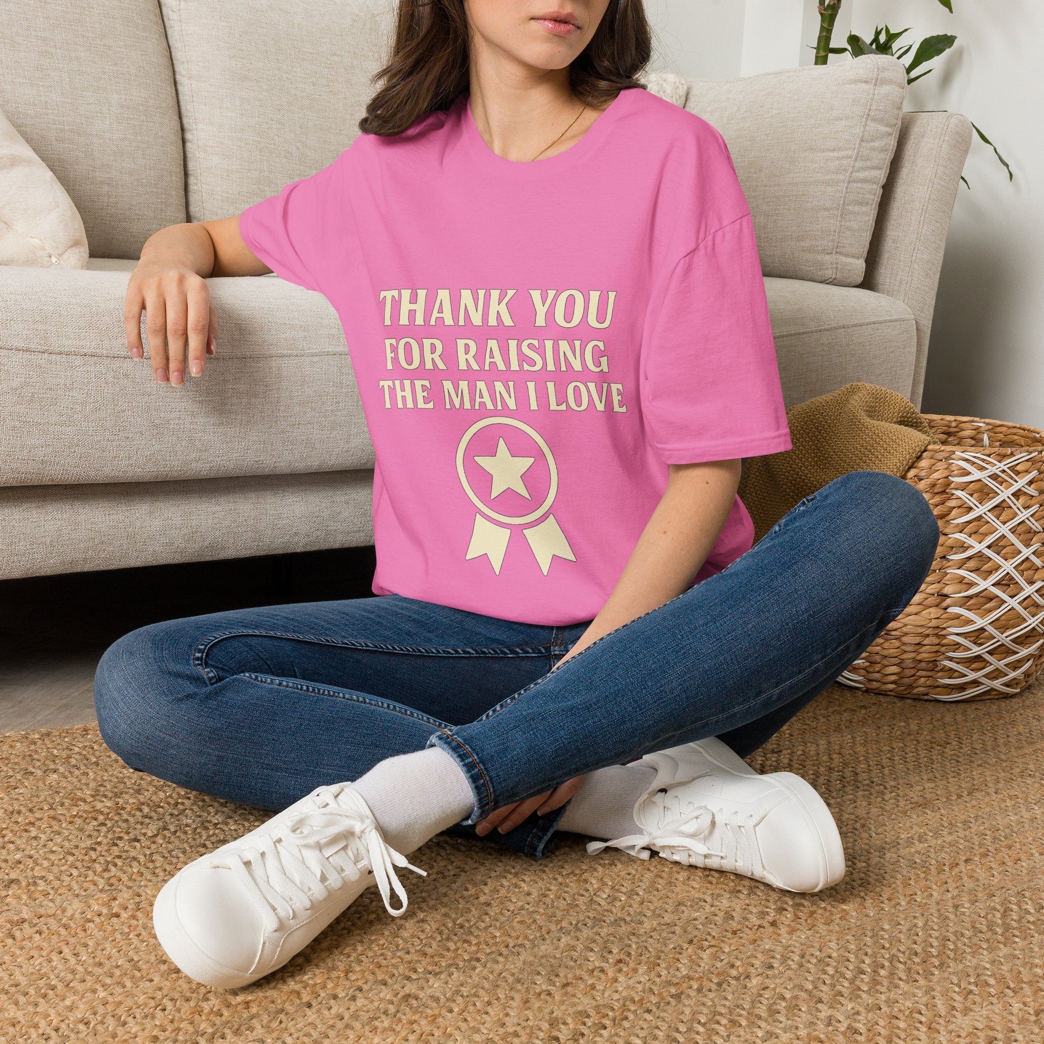 Thank You For Raising The Man I Love Shirt, Mother In Law Gift, Mothers Day Gift From Daughter In Law, MIL Appreciation Tee