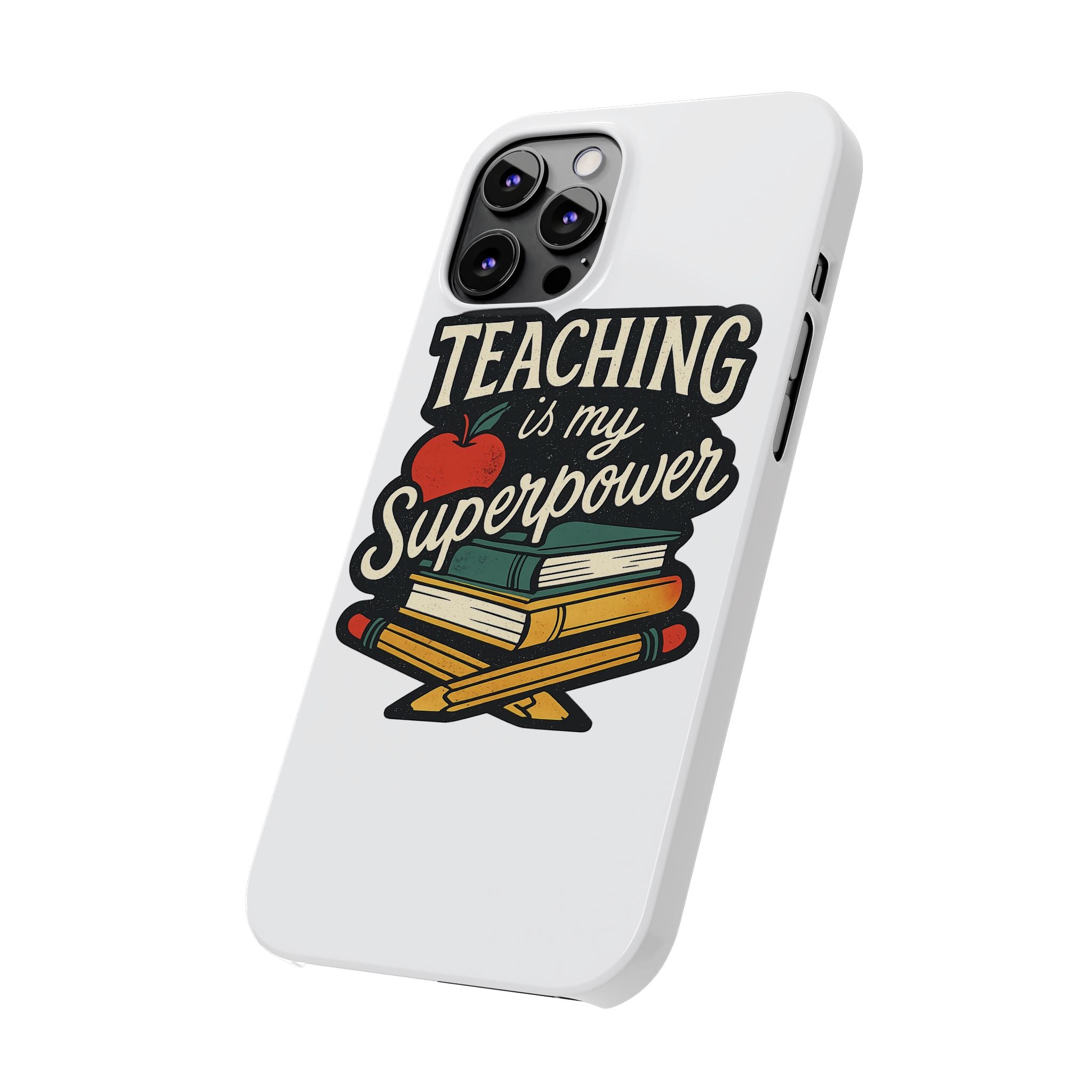 Teaching is My Superpower Phone Case Teacher Gift Appreciation Educator Hero Apple Books Chalk Classroom Decor