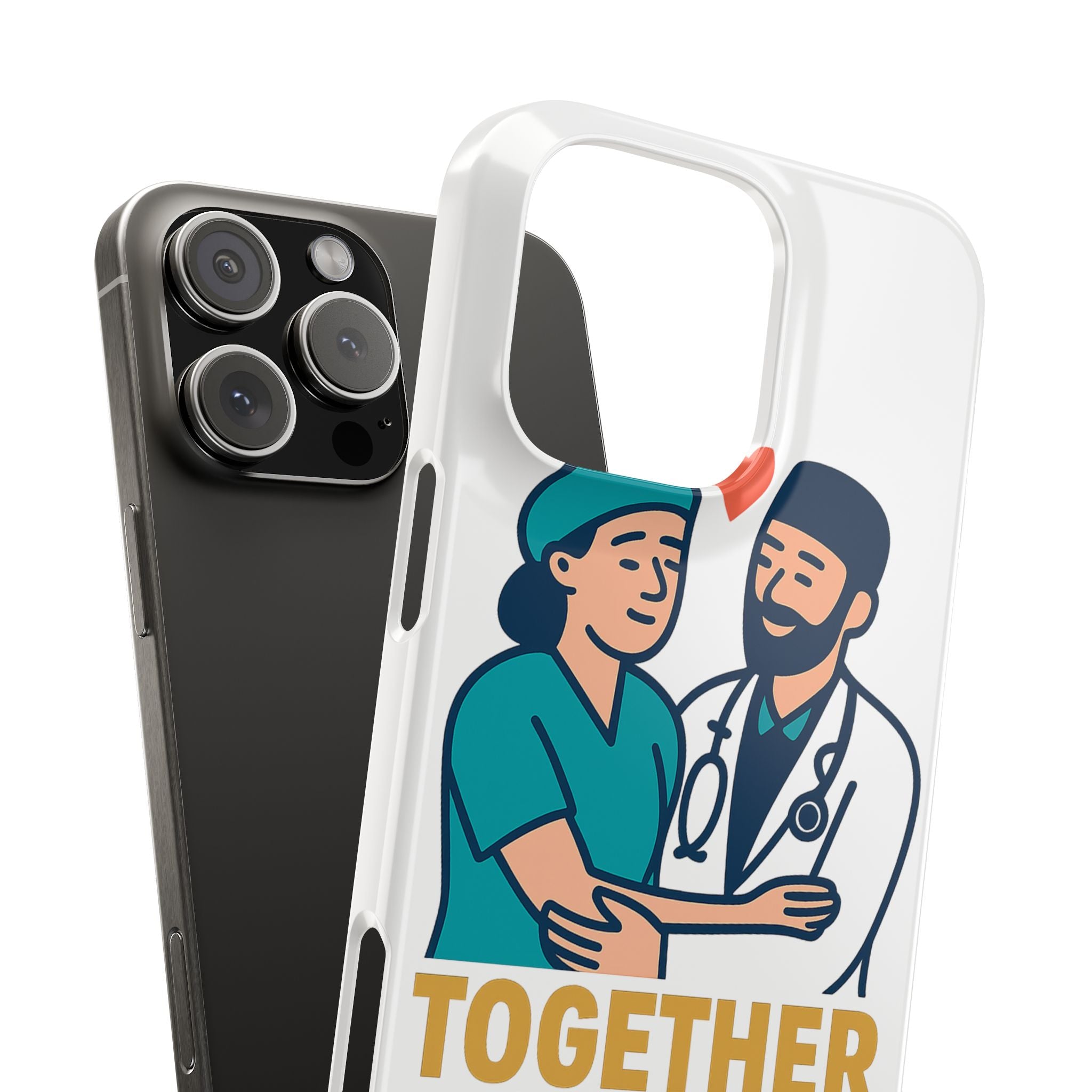Together Is My Favorite Place Phone Case Medical Couple Gift Nurse Doctor Healthcare Love Quote Romantic Anniversary Gift