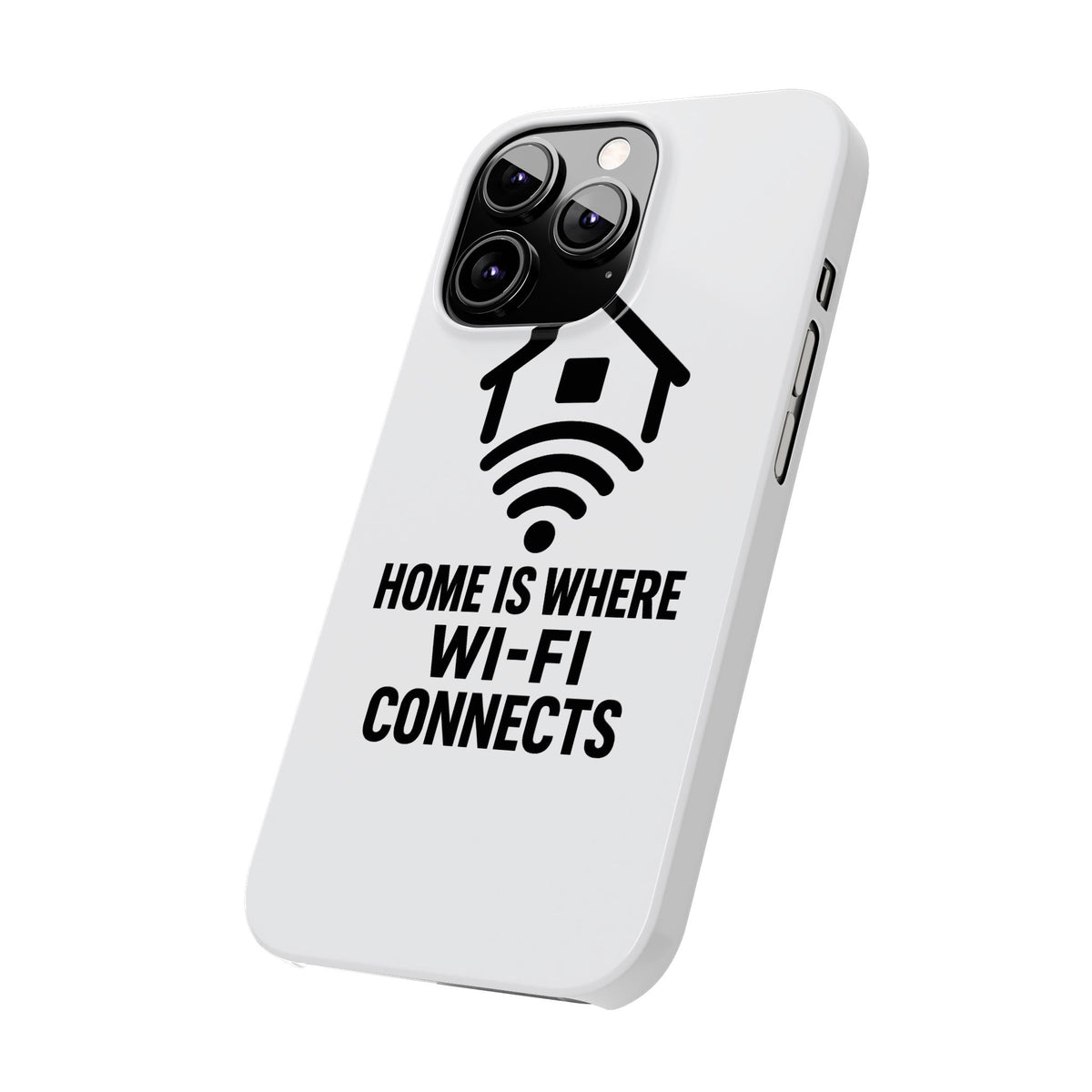 Home Is Where WiFi Connects Phone Case Funny Millennial Gift Tech Lover Housewarming Present Modern Minimalist Humor Gift