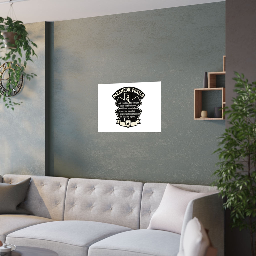 Paramedic Prayer Poster, EMS Gift, Star of Life Wall Art, Paramedic Graduation Gift, EMT Decor, First Responder Print, Thin White Line