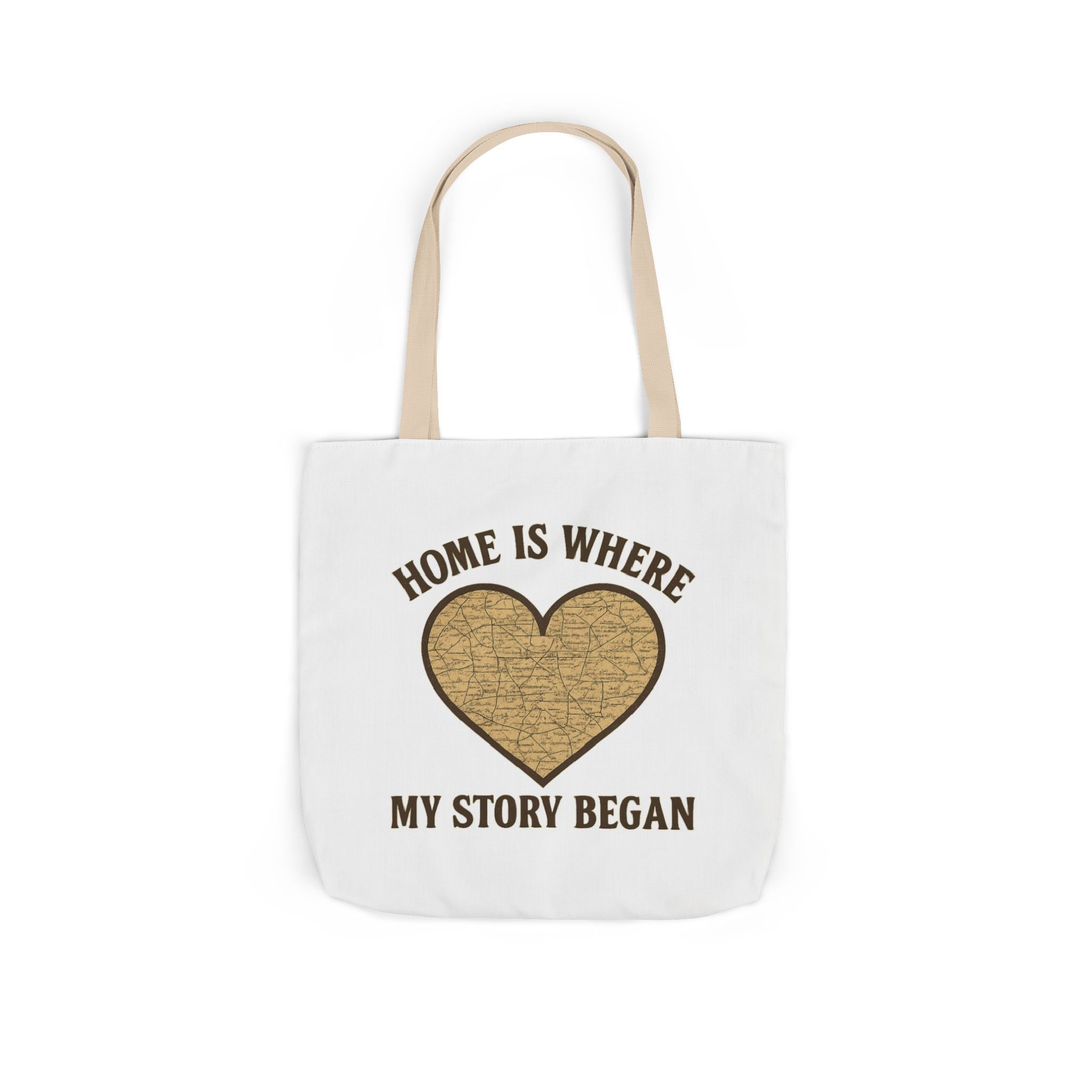 Home Is Where My Story Began Tote Bag Vintage Map Hometown Gift Moving Away Graduation Nostalgia Roots Pride Canvas Bag