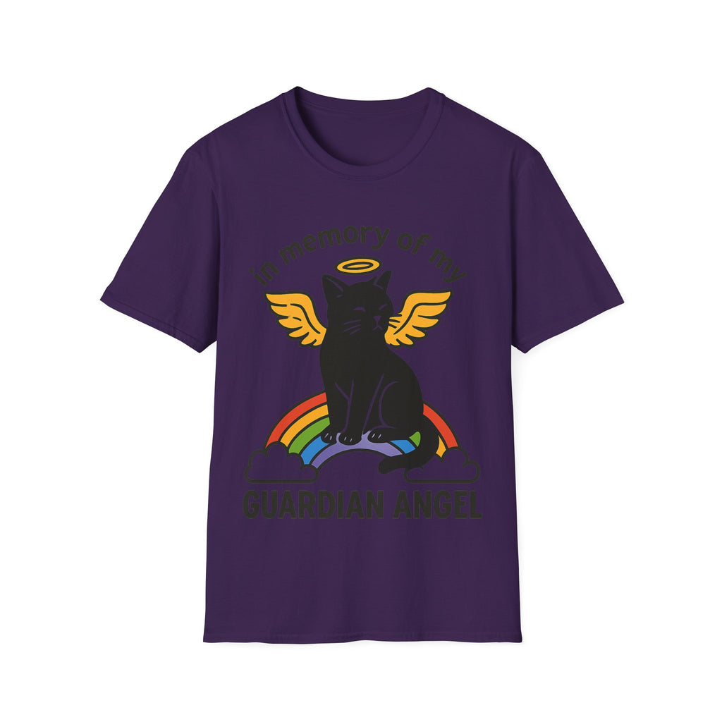 Rainbow Bridge Cat Memorial Shirt, Guardian Angel Cat Tshirt, Pet Loss Sympathy Gift, Cat Remembrance Shirt, Cat Lover Grief Gift