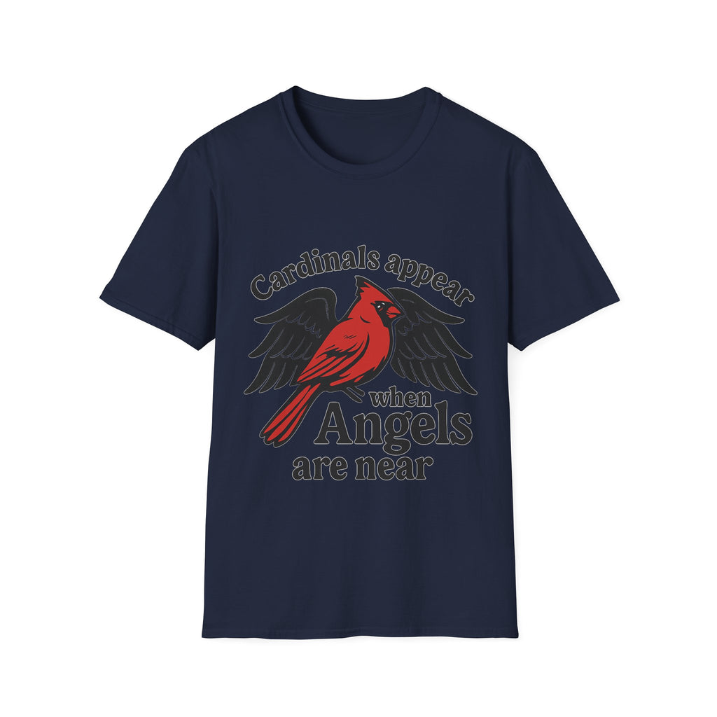 Cardinals Appear When Angels Are Near Shirt Memorial Tshirt Loss of Loved One Remembrance Gift Sympathy Bereavement Grief Comfort