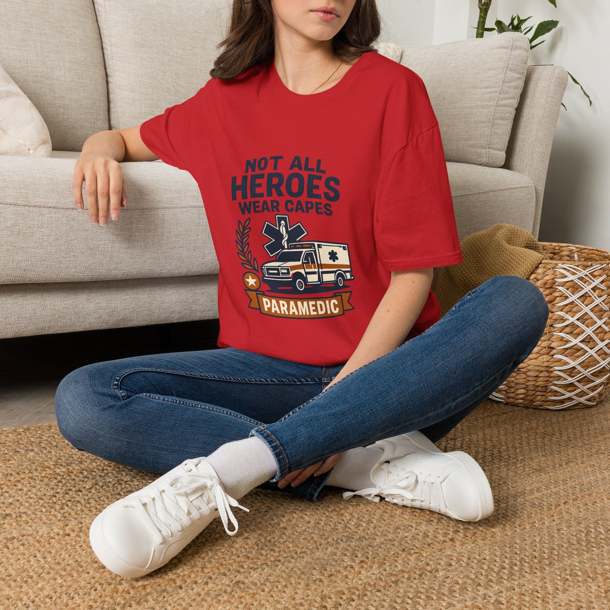 Not All Heroes Wear Capes Paramedic Shirt, EMS Appreciation Gift, Star of Life EMT Tshirt, Ambulance Driver Hero Shirt