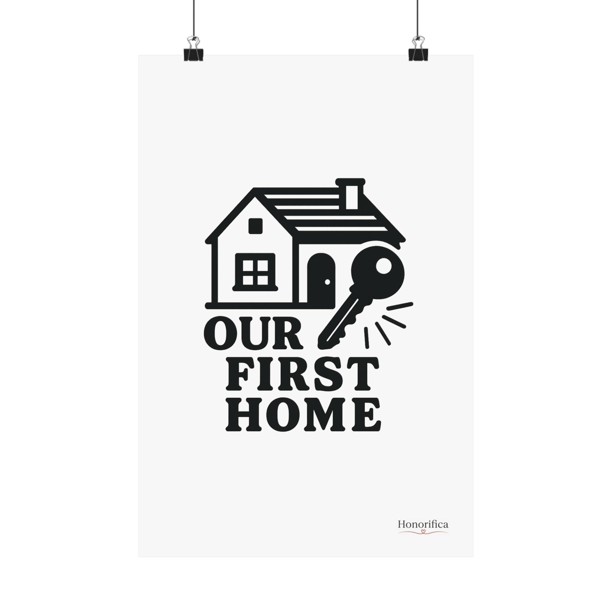 First Home Poster, Our First Home Gift, Housewarming Gift New Homeowner, First Time Home Buyer Gift, New House Decor Milestone