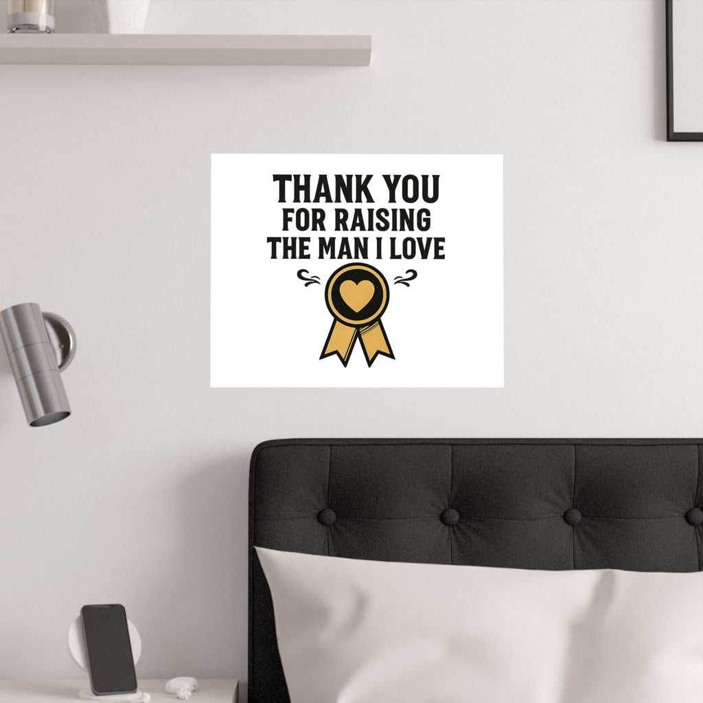 Thank You For Raising The Man I Love Print, Mother In Law Gift from Daughter In Law, Mothers Day Gift for MIL, Wedding Gift