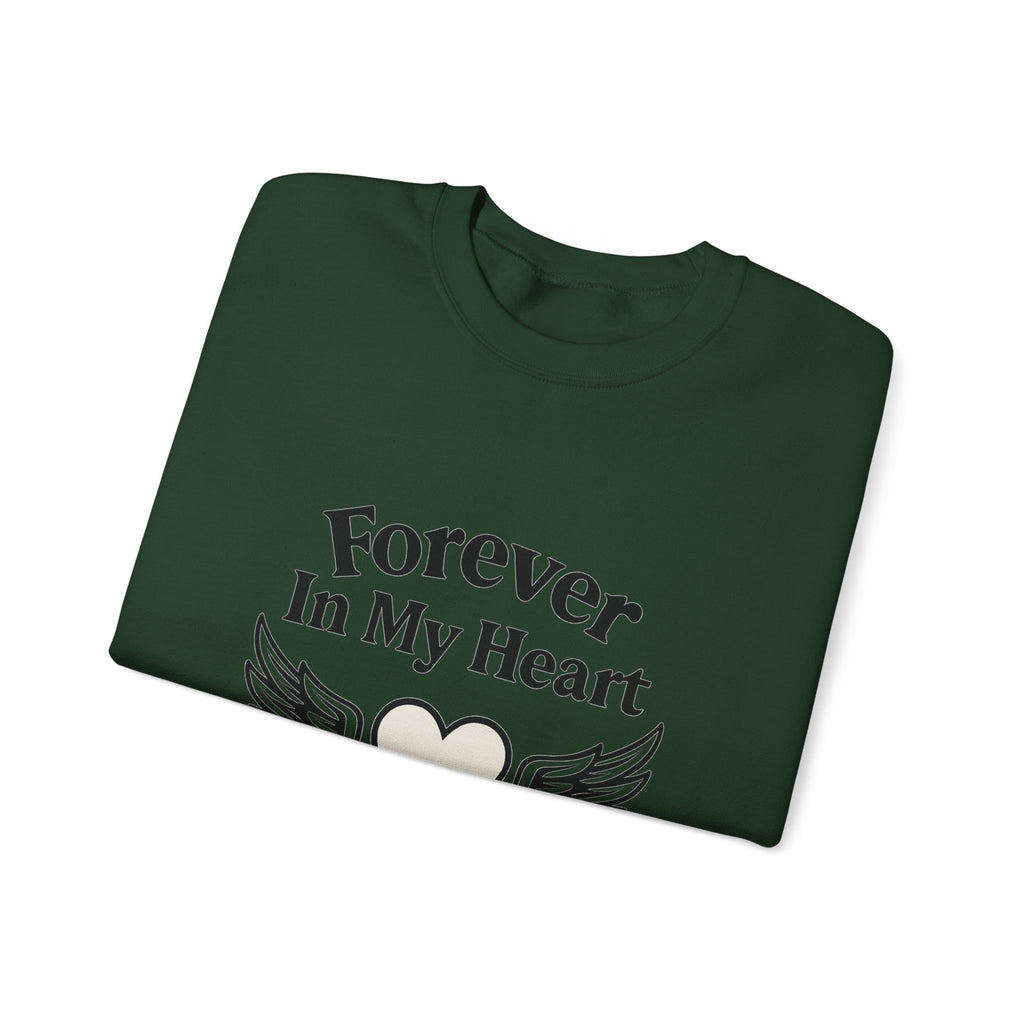 Forever In My Heart Memorial Sweatshirt Angel Wings Sympathy Gift Remembrance Clothing Loss of Loved One Grief Support Comfort