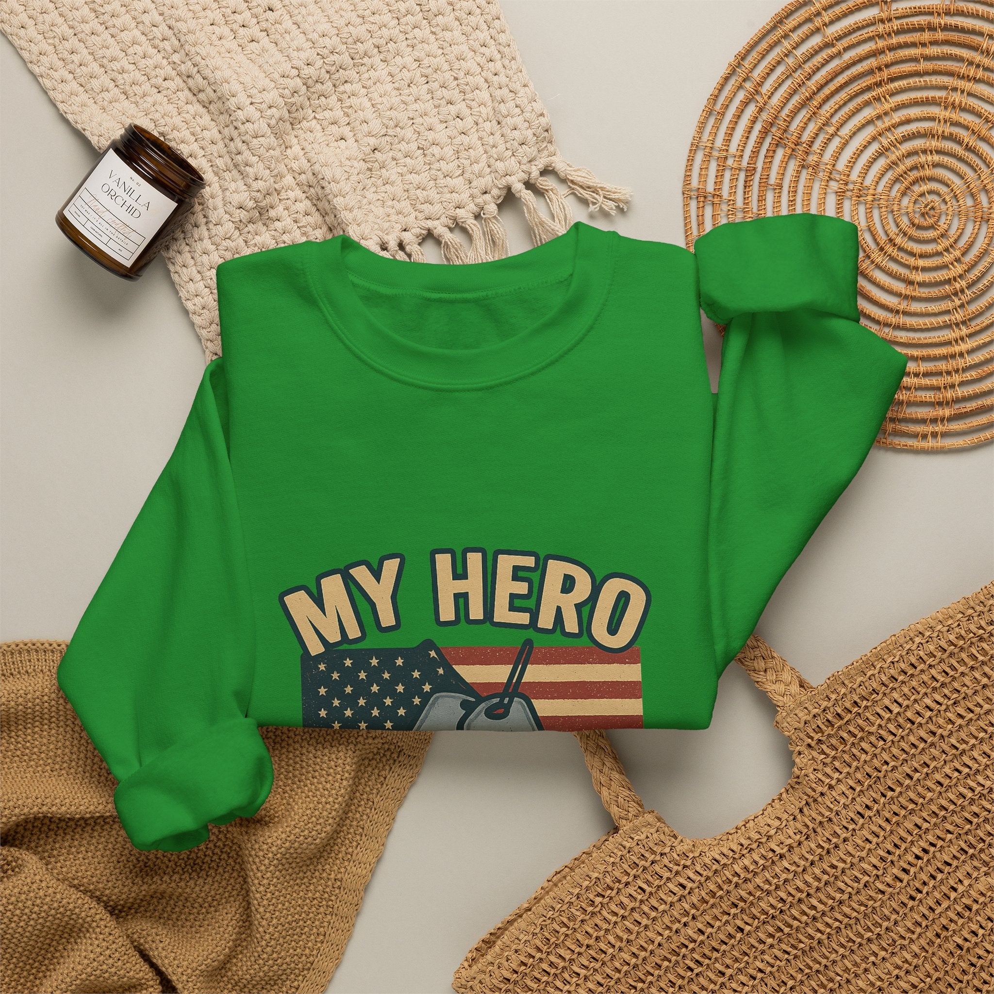 Military Sister Sweatshirt My Hero My Sister Proud Army Navy Air Force Marine Gift Active Duty Support Patriotic Clothing