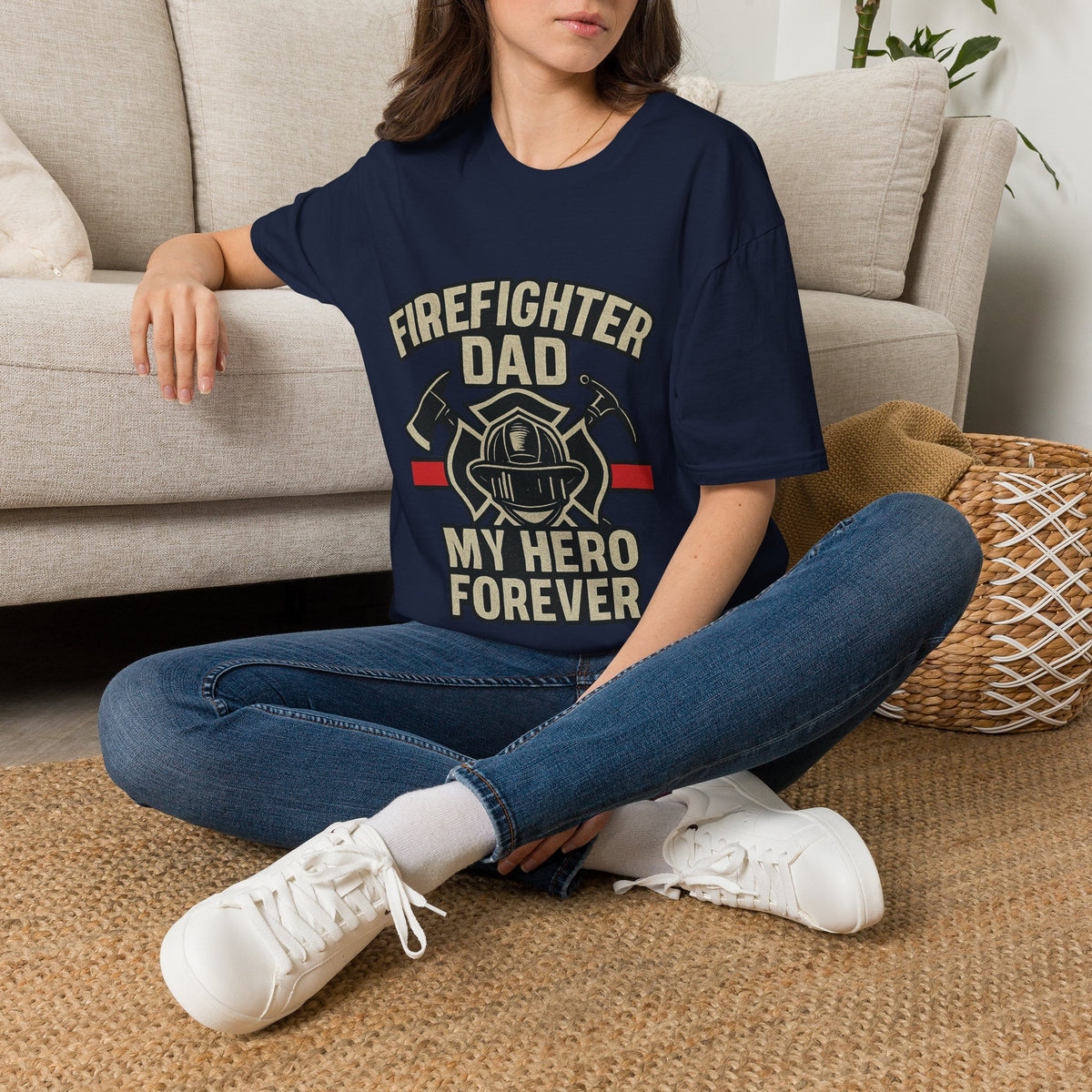 Firefighter Dad My Hero Forever Shirt
