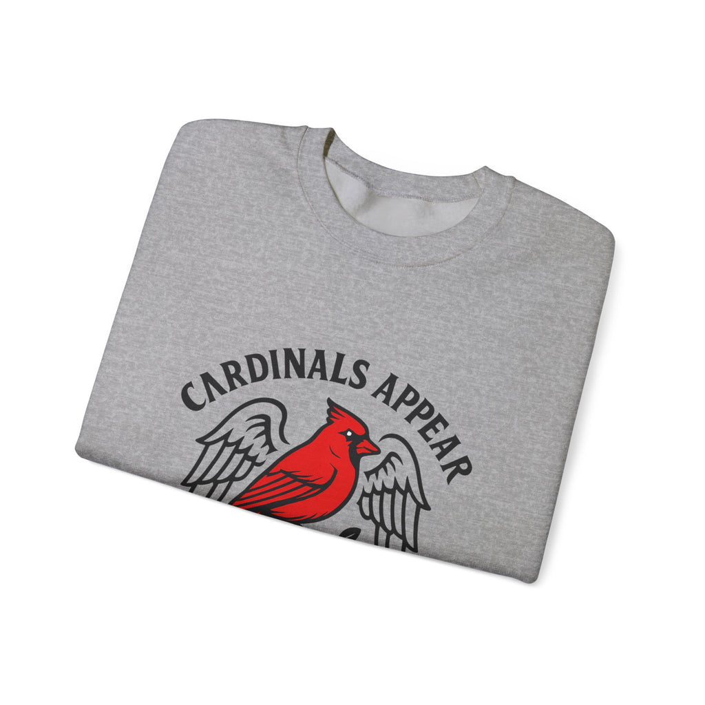 Cardinal Memorial Sweatshirt, Cardinals Appear When Angels Are Near, Sympathy Gift Loss of Loved One, Remembrance Comfort Shirt