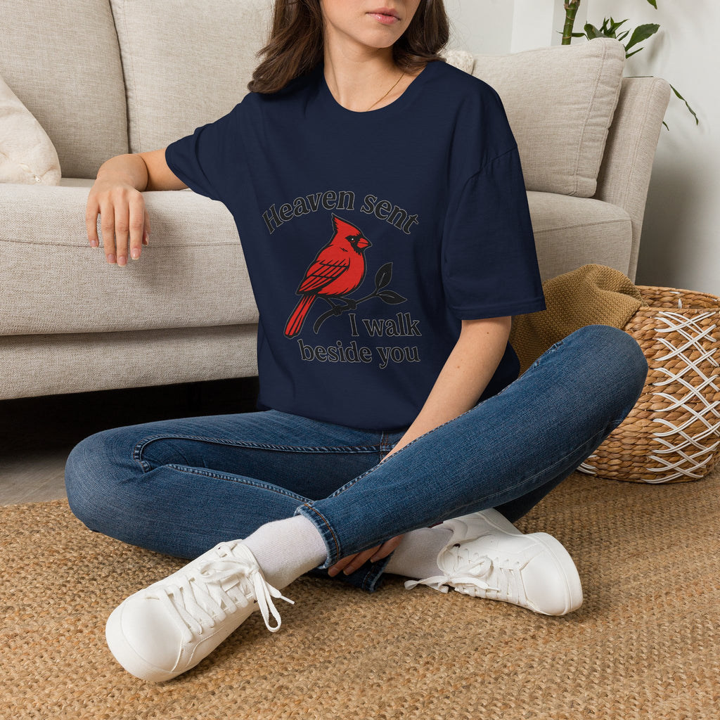Cardinal Memorial Shirt Heaven Sent Grief Gift Loss of Loved One Remembrance Tee Sympathy Gift Bereavement Comfort Shirt
