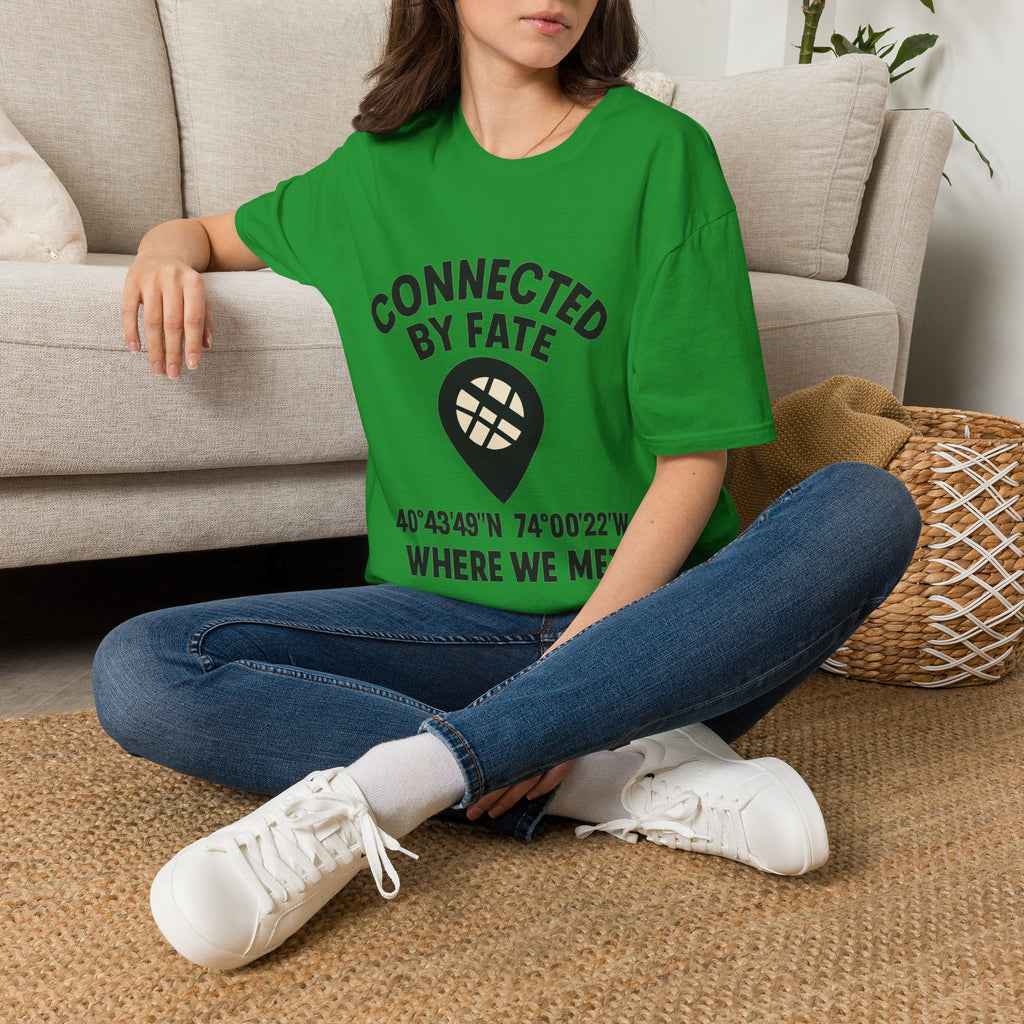 Best Friend Coordinates Shirt | Matching BFF Tees Where We Met | Friendship Day Gift | Connected By Fate | Personalized Location
