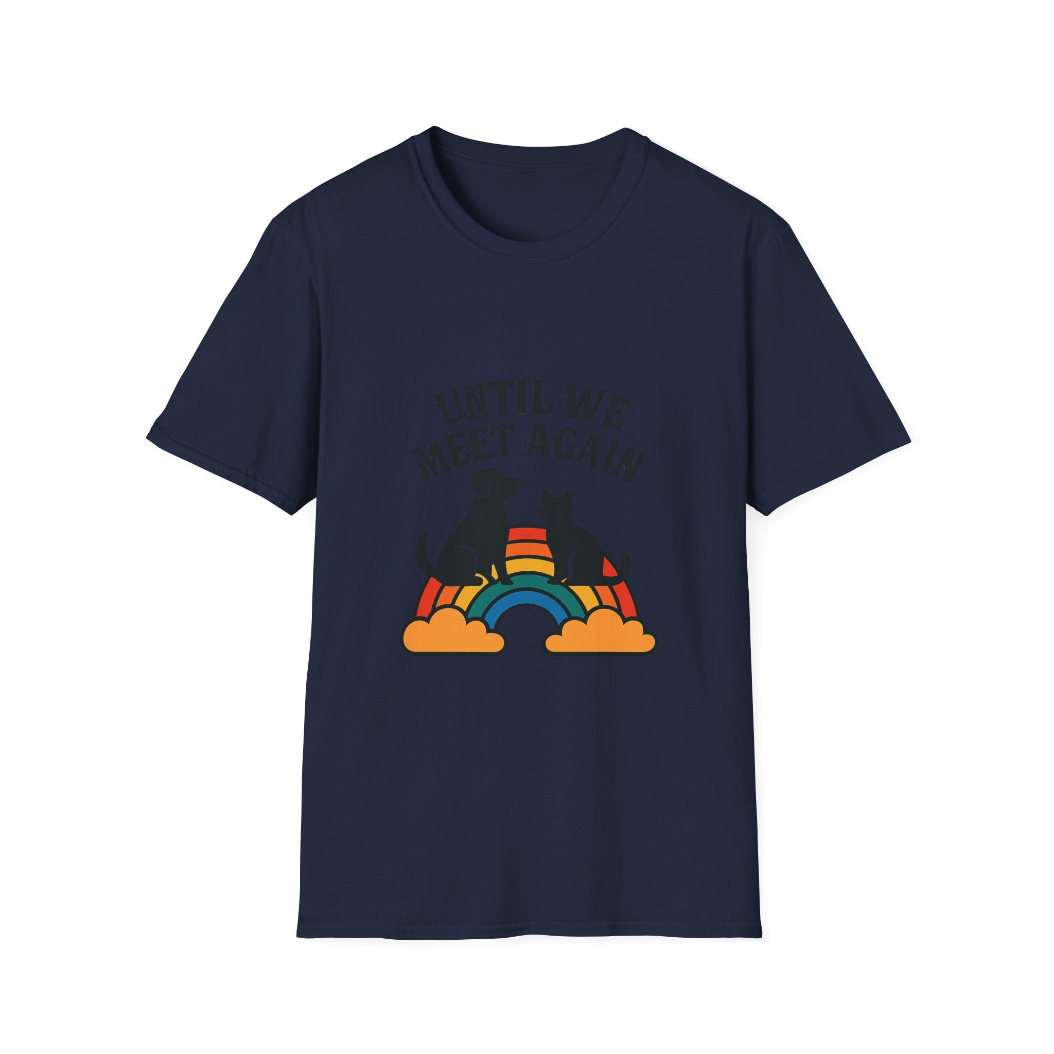 Rainbow Bridge Pet Memorial Shirt, Until We Meet Again Dog Cat Loss Gift, Pet Remembrance Tee, Sympathy Gift for Pet Loss Grief